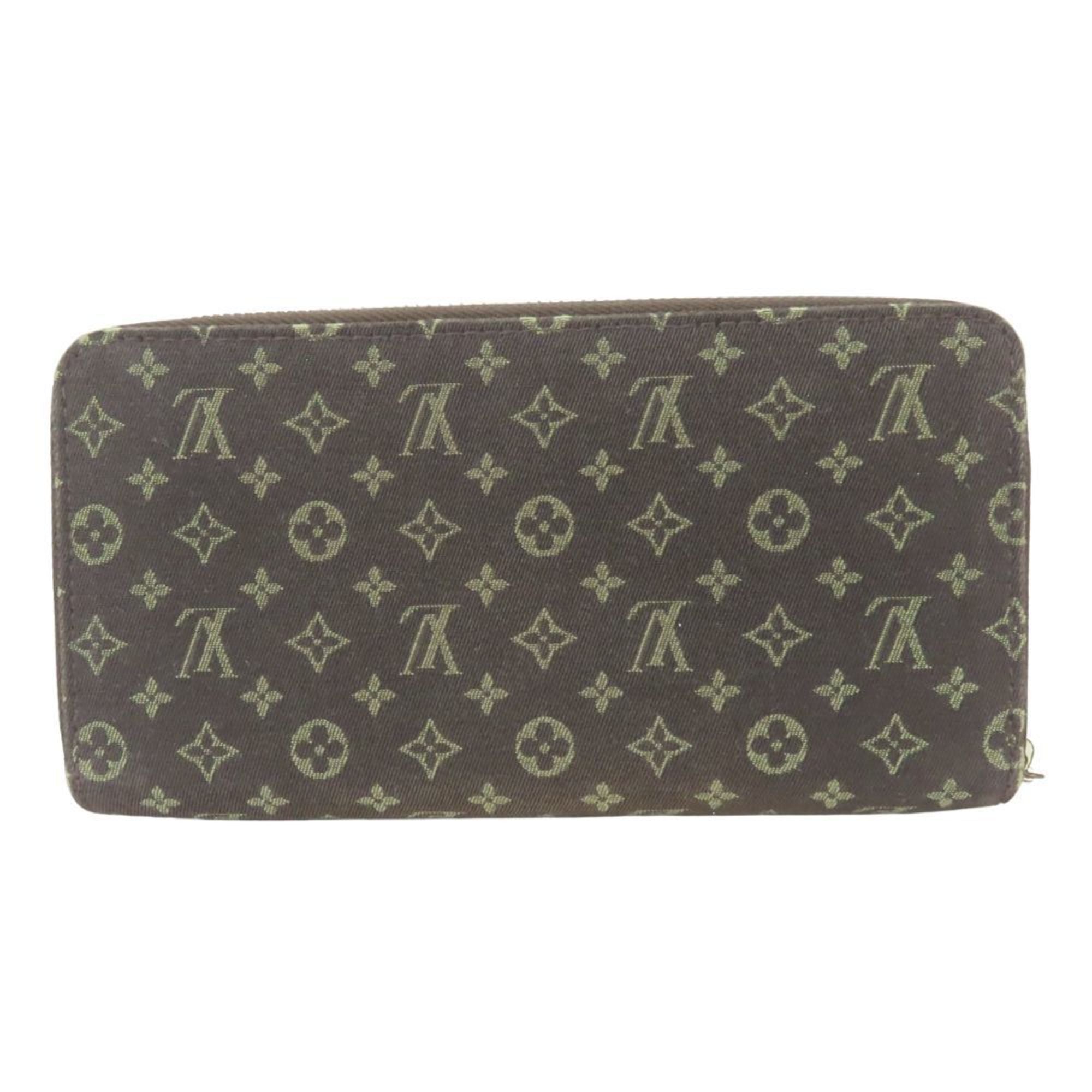 Louis Vuitton Brown Ebene Monogram Mini Lin Long Wallet (Bi-Fold) (Pre-Owned)