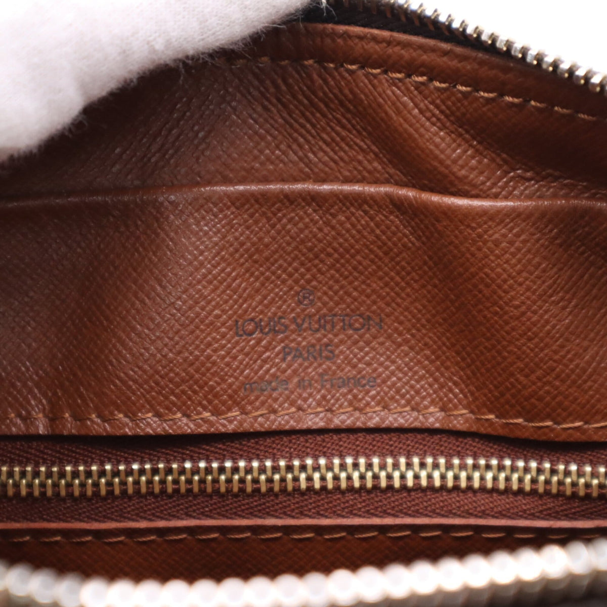 Louis Vuitton Monogram Beige Brown Coated Canvas Leather Shoulder Bag (Pre-Owned)