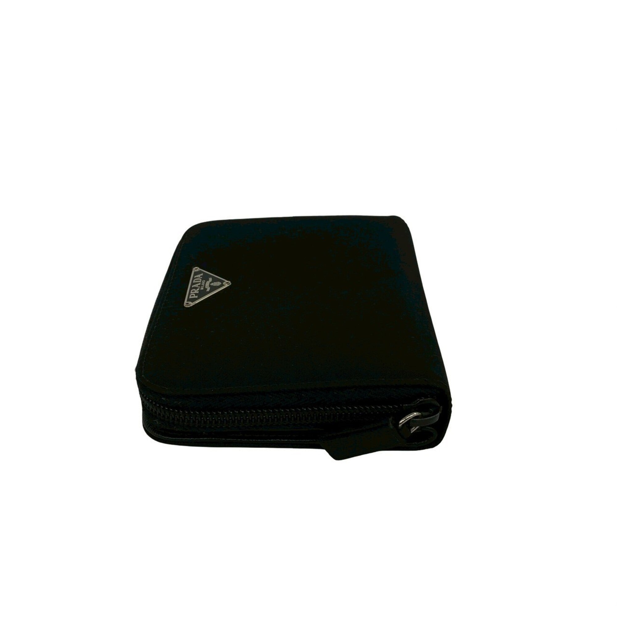 Prada Black Leather Nylon Wallet (Bi-Fold) (Pre-Owned)
