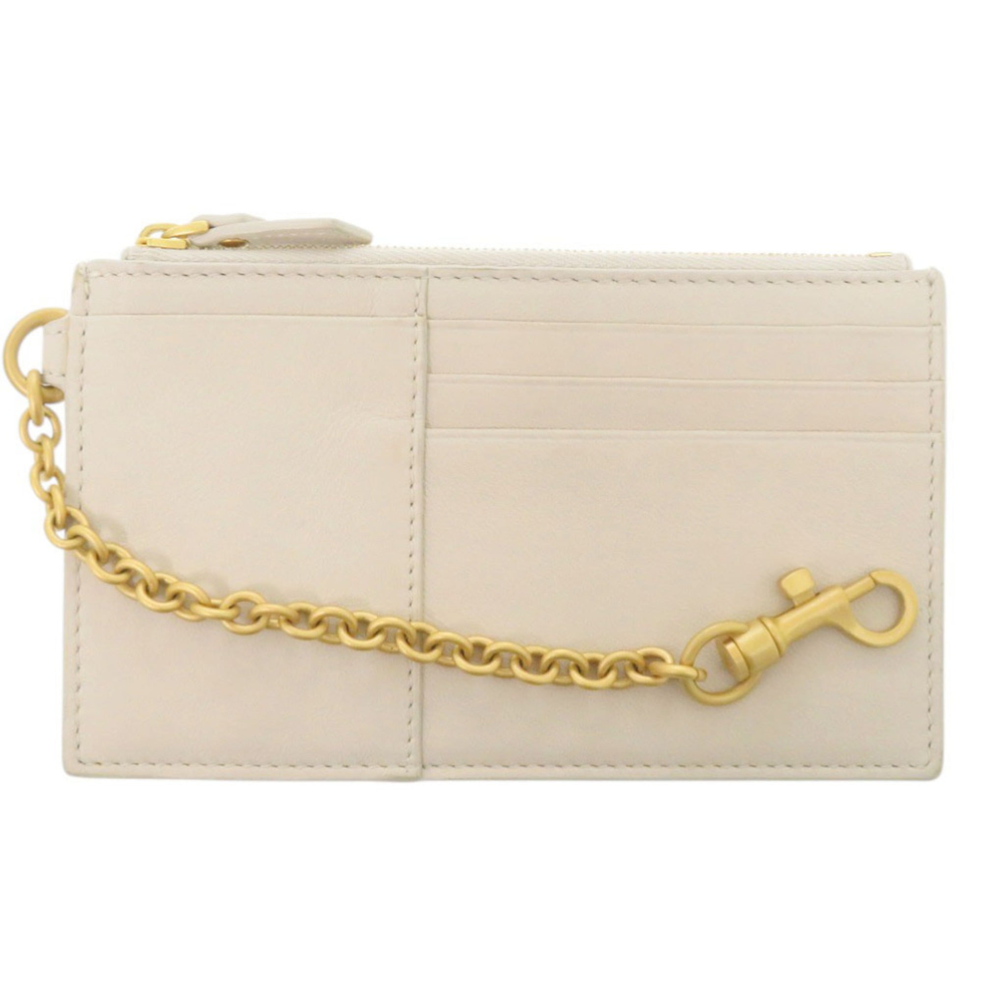 Bottega Veneta Intrecciato Ivory Leather Pouch Tote Bag (Pre-Owned)