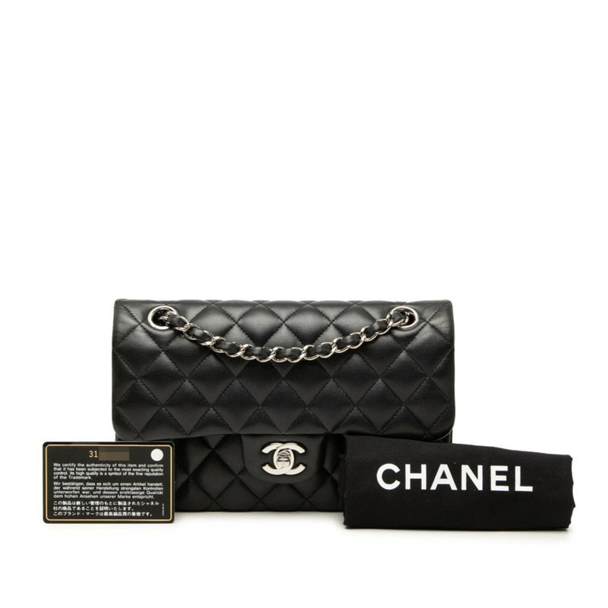 Chanel Black Leather Shoulder Bag (Pre-Owned)
