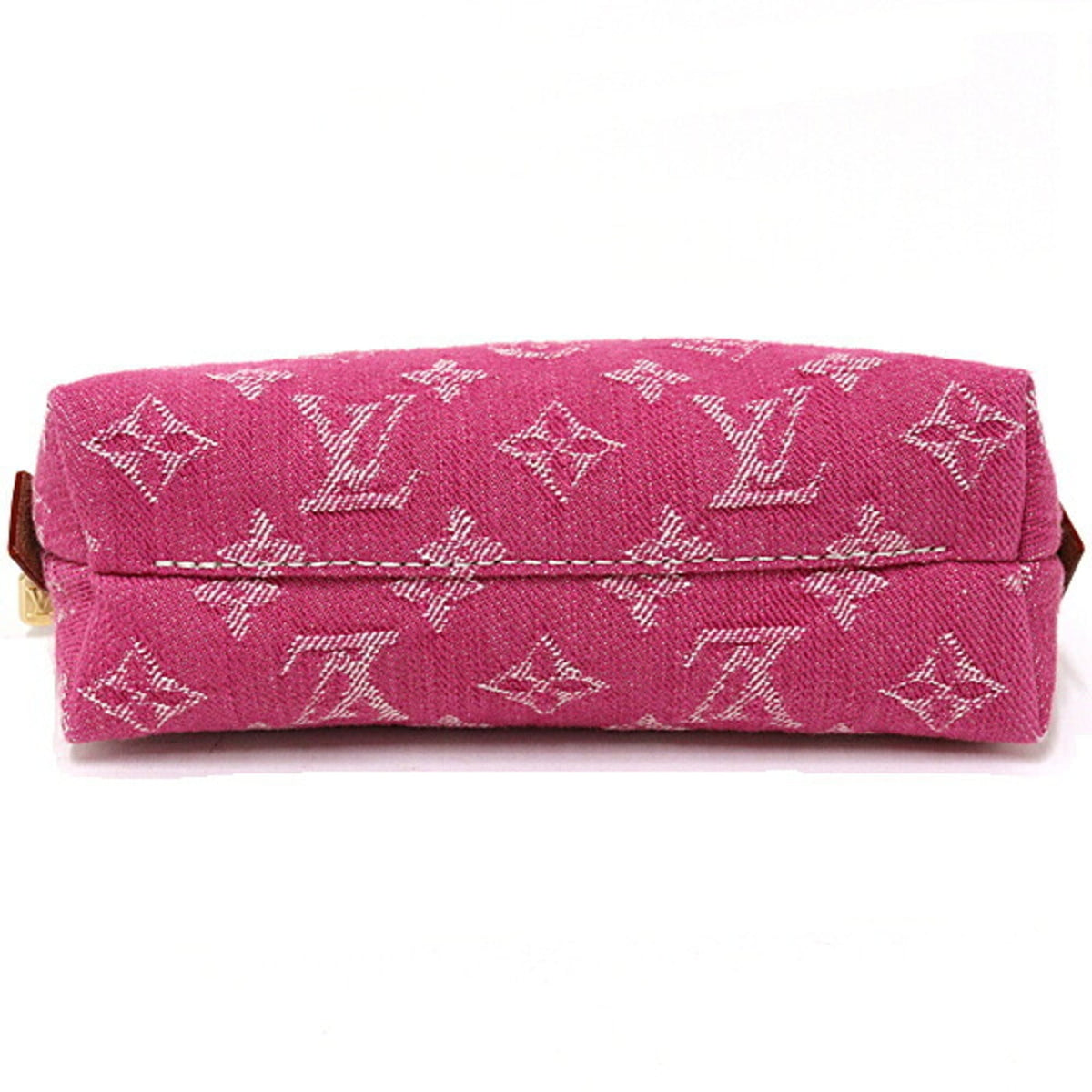 Louis Vuitton Monogram Denim Fuchsia Monogram Denim Pochette Pouch (Pre-Owned)
