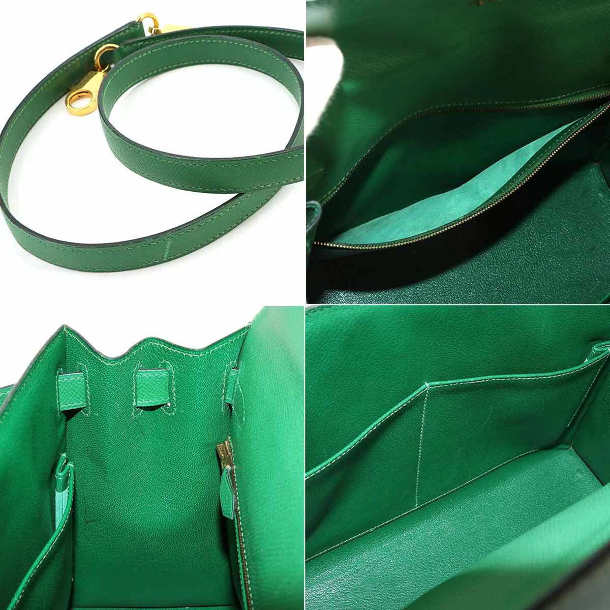 Hermes Vert Bengal Courchevel Leather Handbag (Pre-Owned)