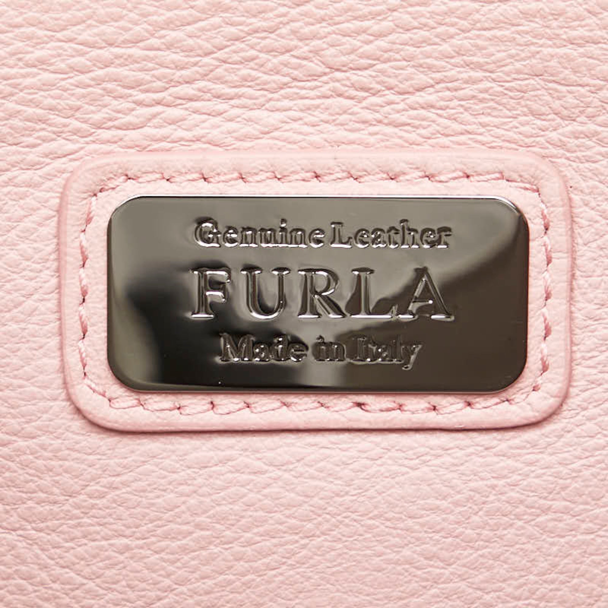 Furla Pink Leather Handbag Shoulder Bag (Pre-Owned)