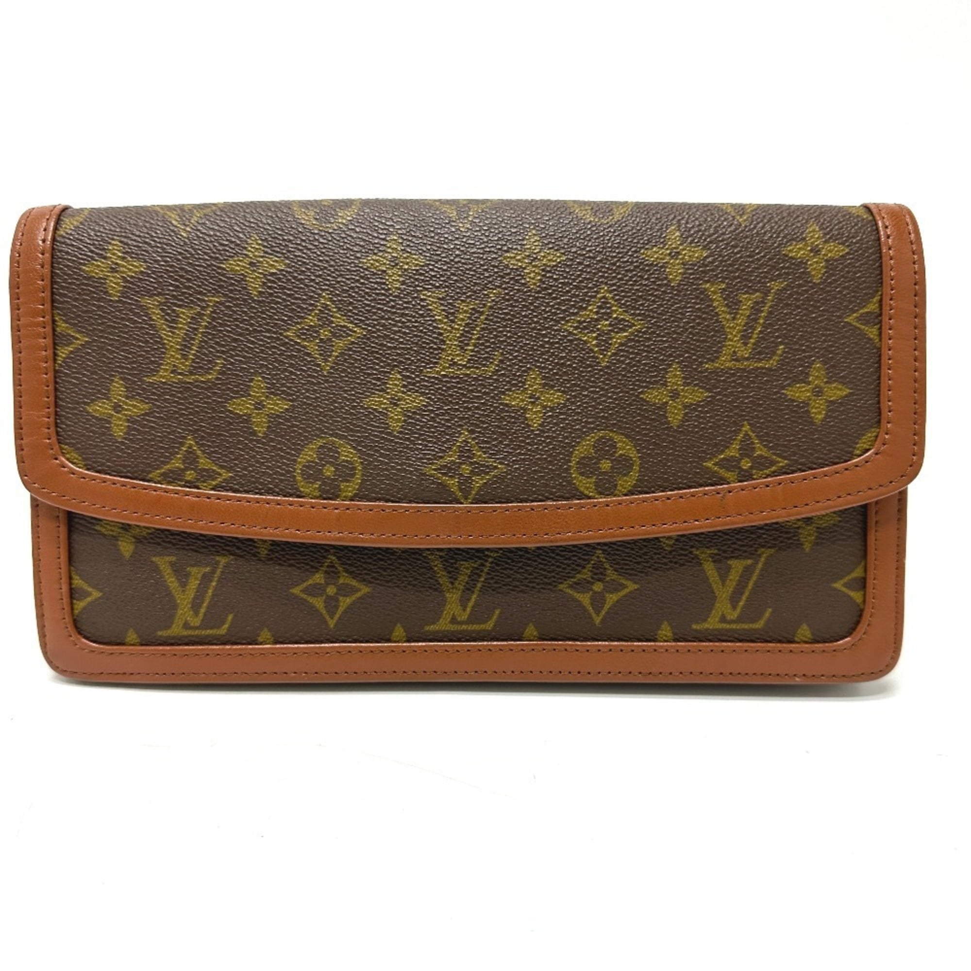 Louis Vuitton Brown Monogram Clutch Bag Pochette (Pre-Owned)