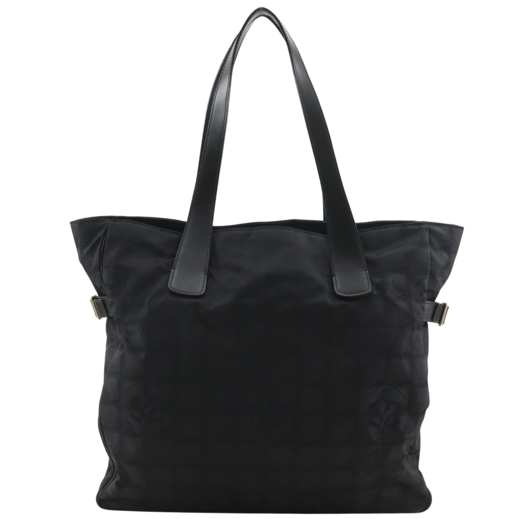 Chanel Black Nylon Canvas Tote Bag (Pre-Owned)