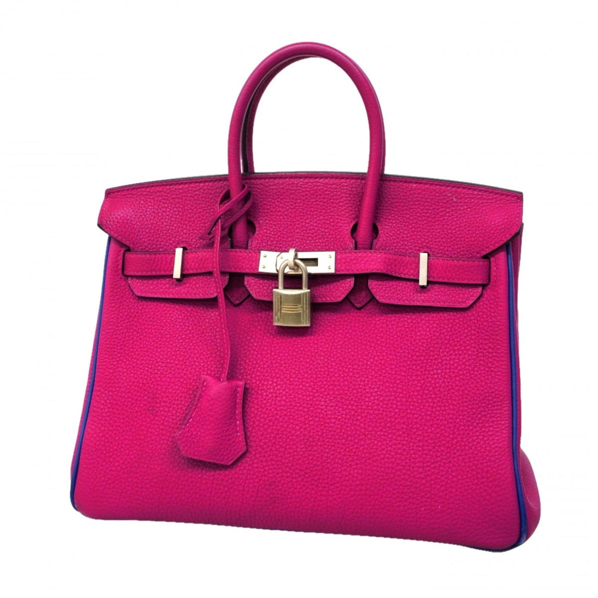 Hermes Blue Royal Rose Purple Togo Leather Handbag (Pre-Owned)