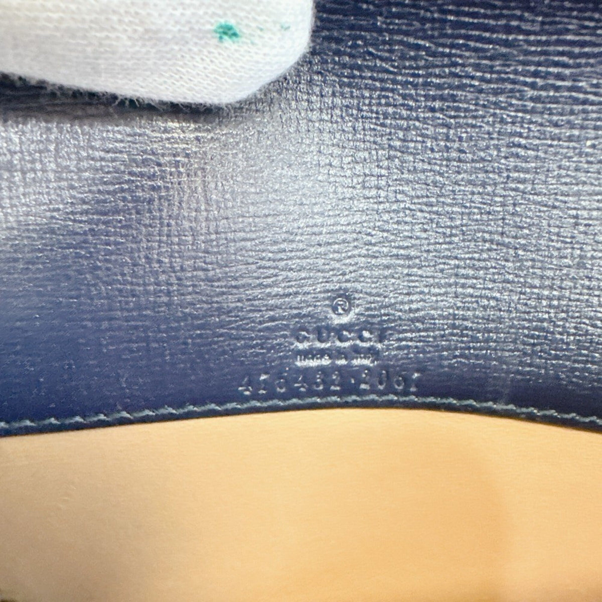 Gucci Blue Wool Leather Shoulder Bag (Pre-Owned)