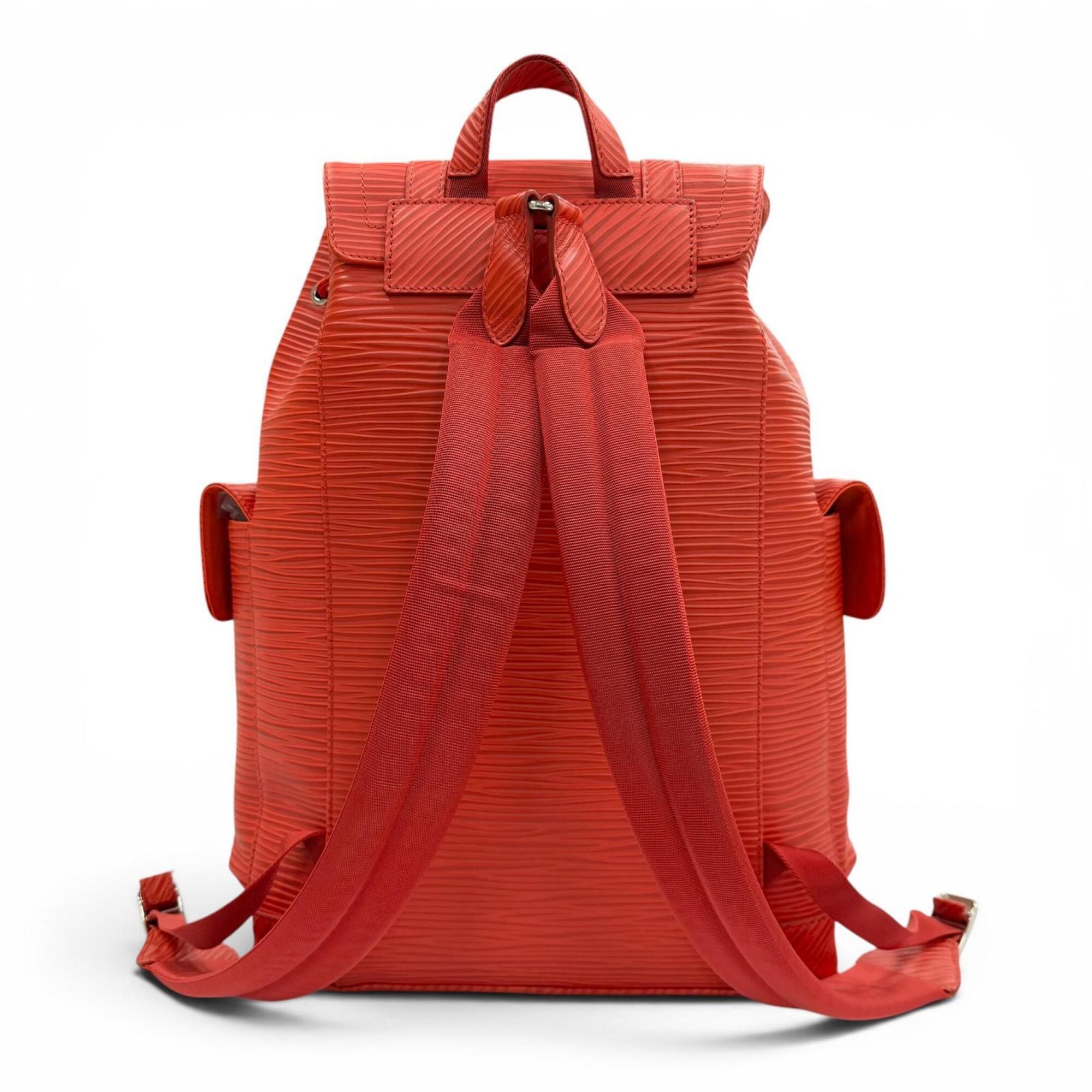 Louis Vuitton Red Color Epi Leather Backpack (Pre-Owned)