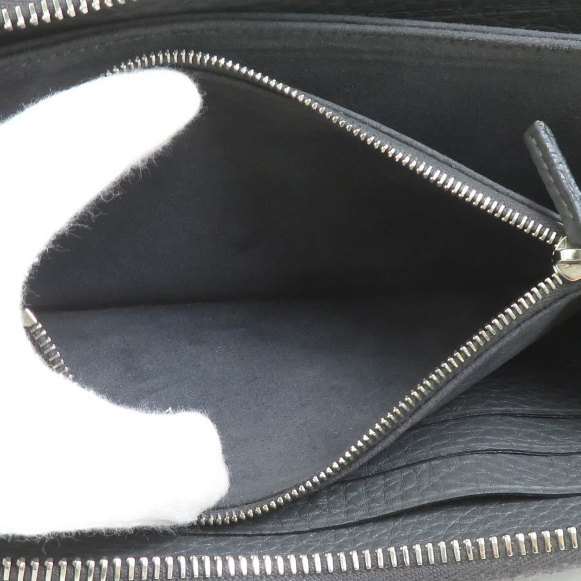 Fendi Gray Leather Long Wallet (Bi-Fold) (Pre-Owned)