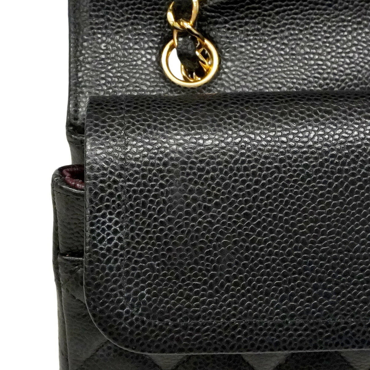 Chanel Black Grained Calfskin Shoulder Bag (Pre-Owned)