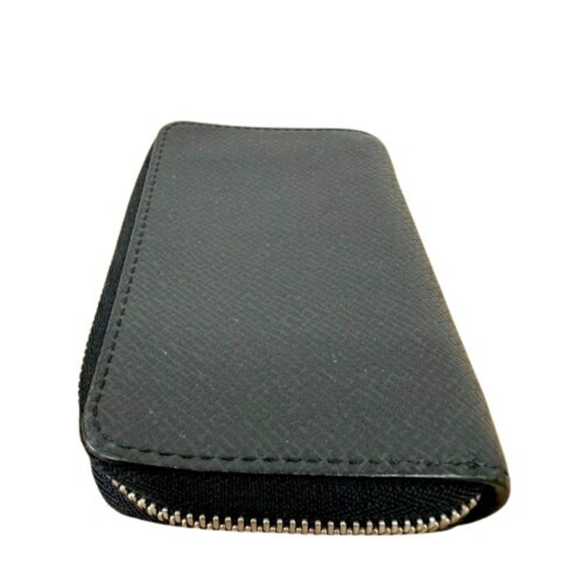 Louis Vuitton Black Taiga Leather Long Wallet (Bi-Fold) (Pre-Owned)
