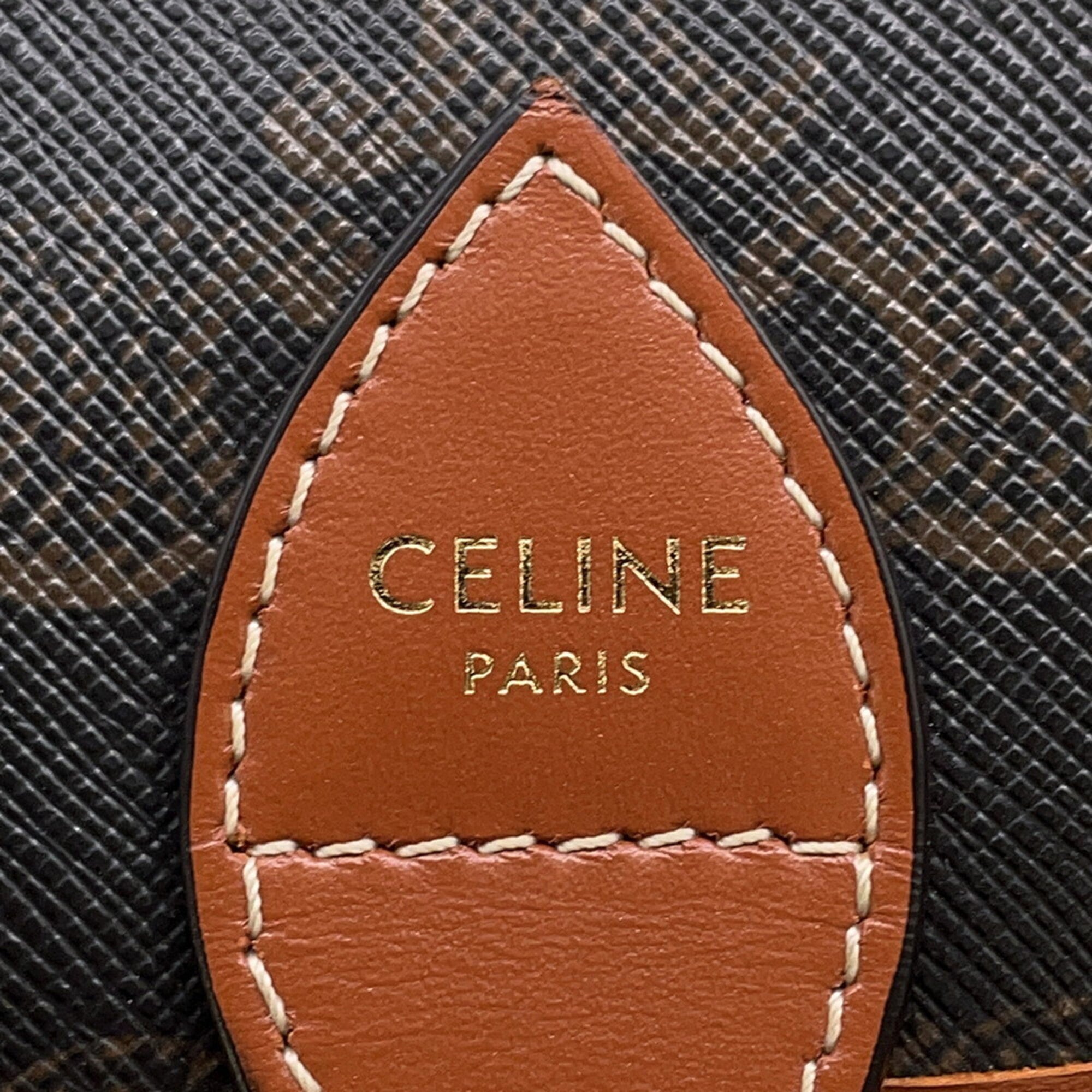 Celine Brown Pvc Leather Handbag Shoulder Bag (Pre-Owned)