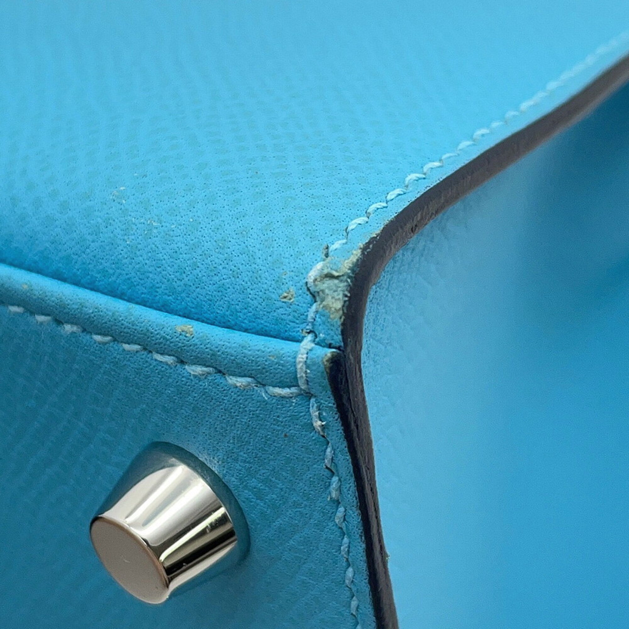 Hermes Blue Epsom Leather Handbag (Pre-Owned)