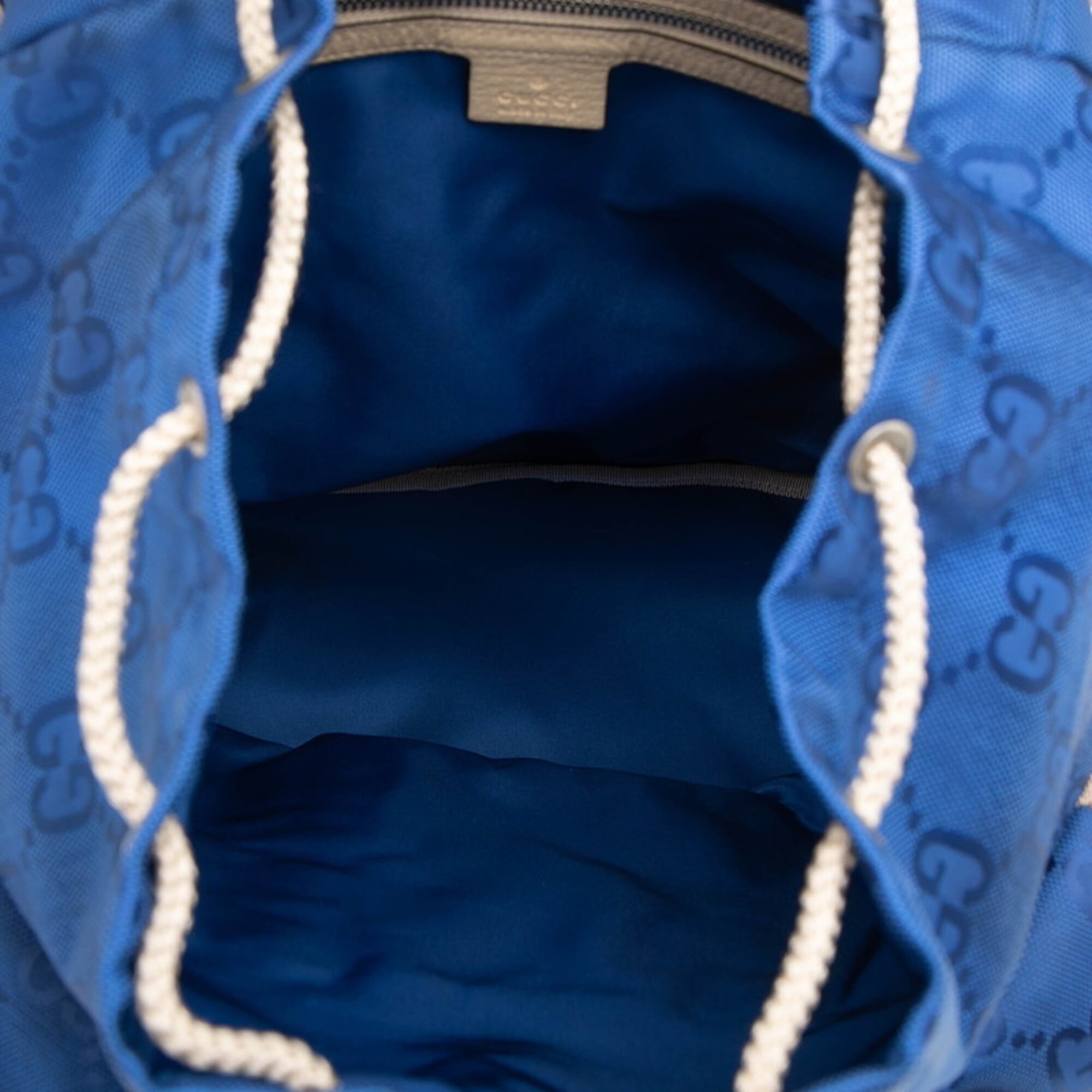 Gucci Beige Blue Nylon Backpack (Pre-Owned)
