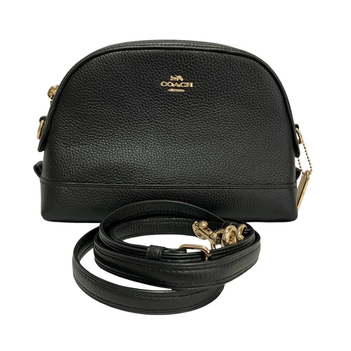 Coach Black Leather Shoulder Bag (Pre-Owned)