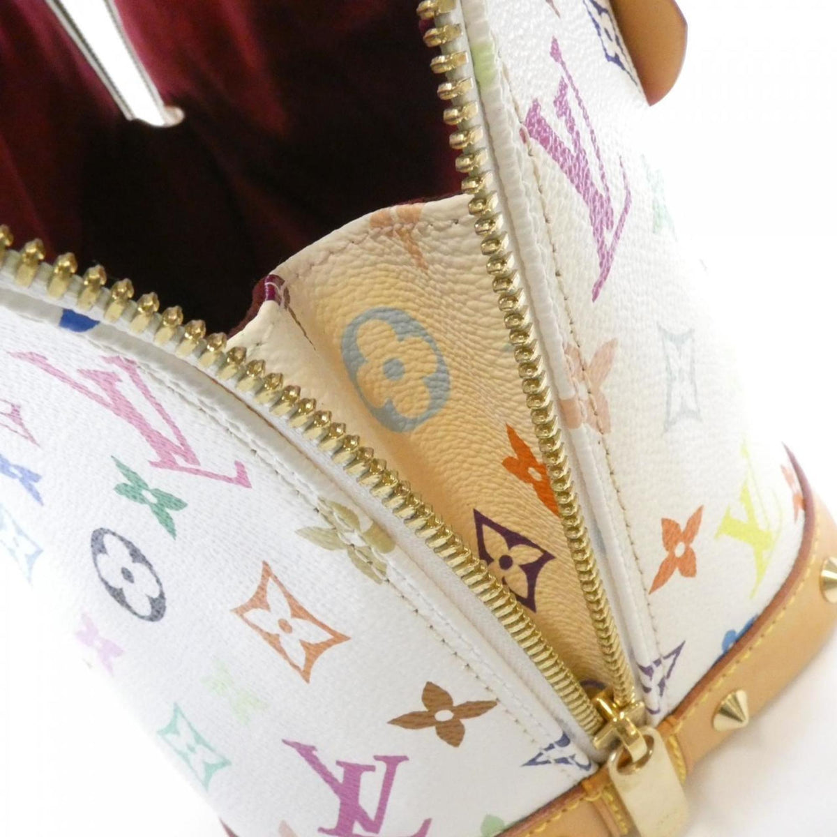 Louis Vuitton Multi-Color White Coated Canvas Handbag (Pre-Owned)