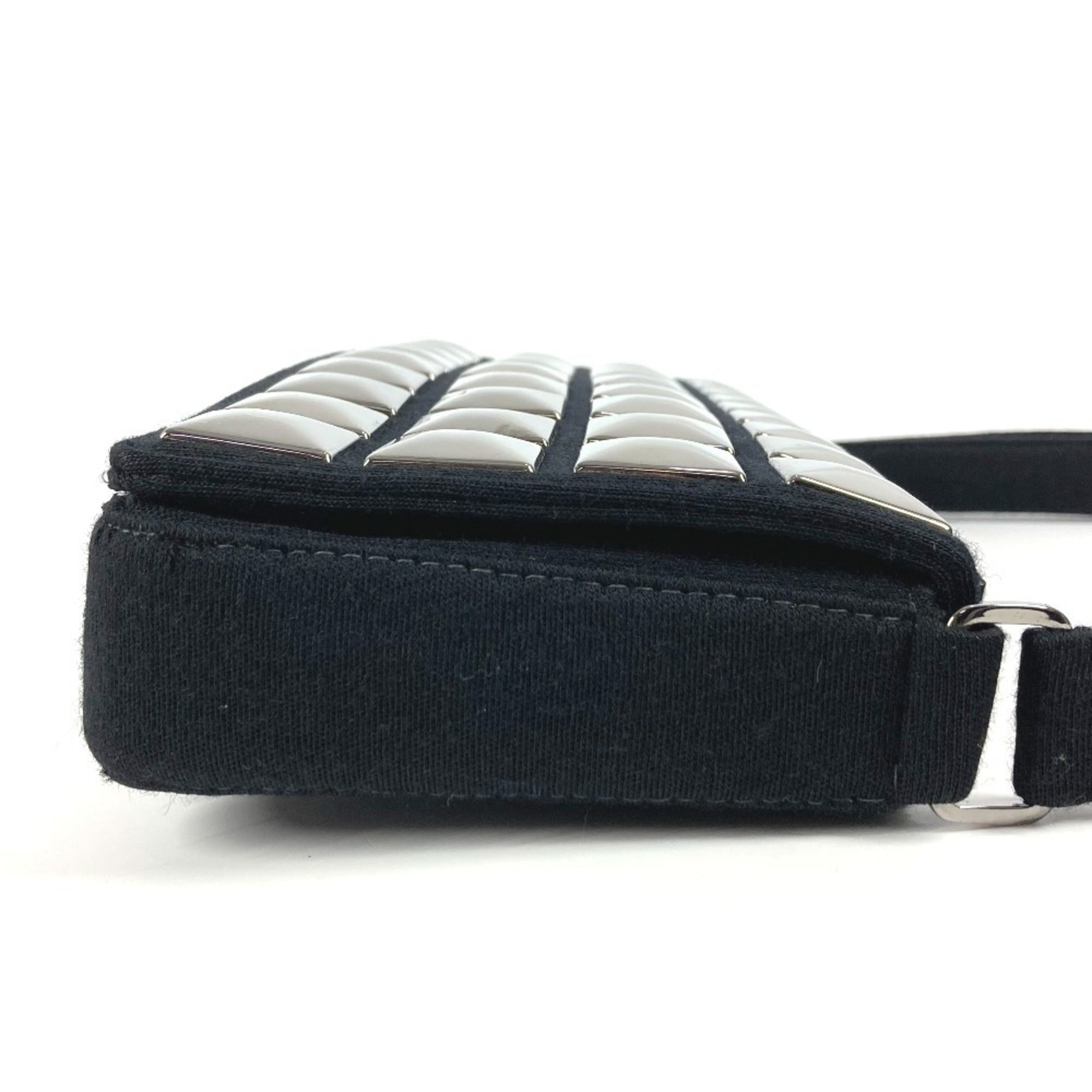Chanel Black Cotton Shoulder Bag (Pre-Owned)