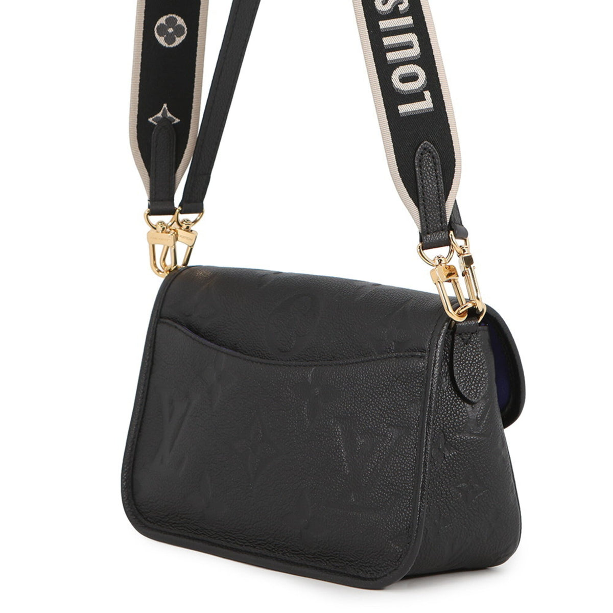 Louis Vuitton Black Noir Purple Monogram Empreinte Handbag Shoulder Bag (Pre-Owned)