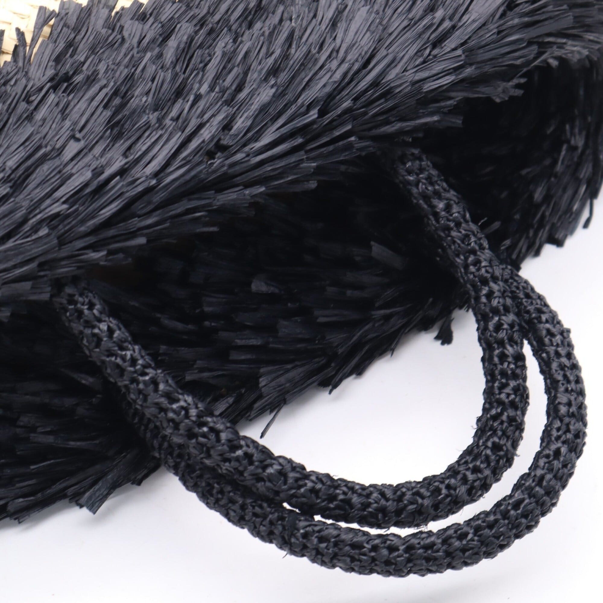 Miu Miu Black Straw Leather Handbag (Pre-Owned)