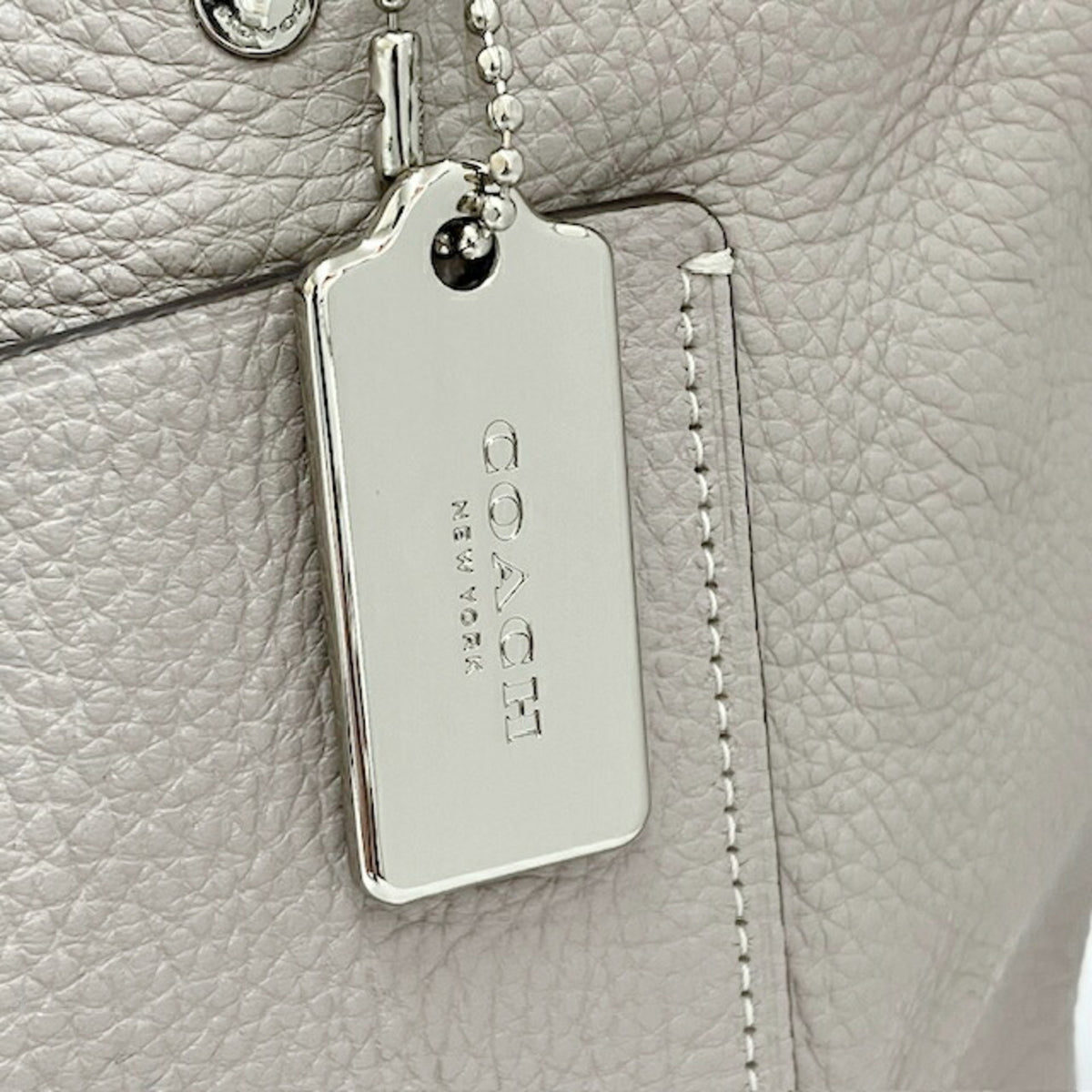 Coach Gray Leather Handbag Shoulder Bag (Pre-Owned)