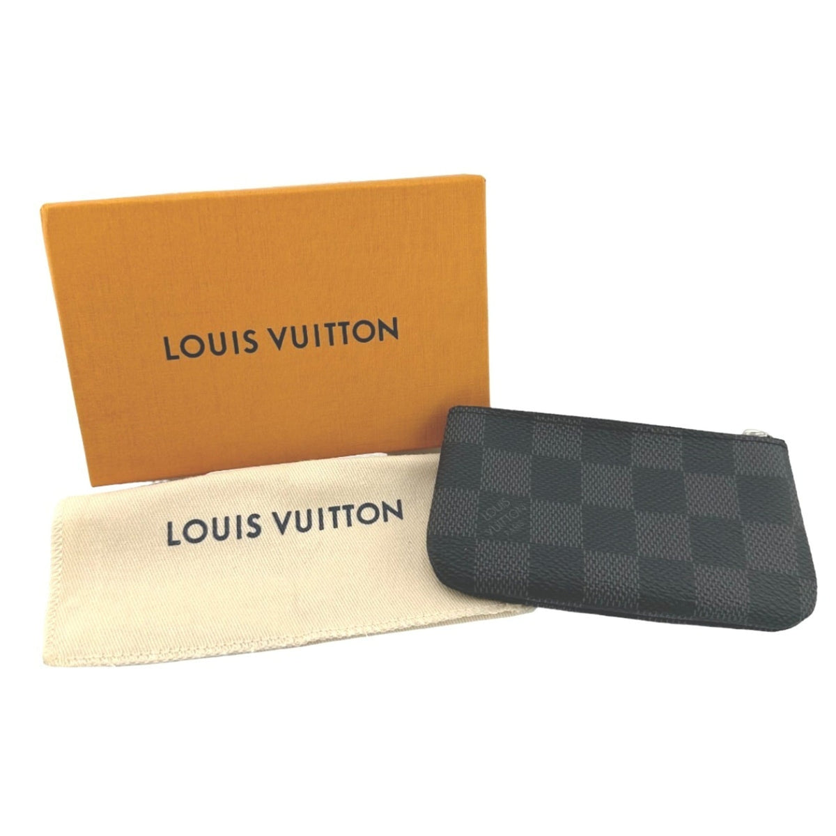 Louis Vuitton Damier Graphite Gray Damier Graphite Coin Purse/Coin Case (Pre-Owned)