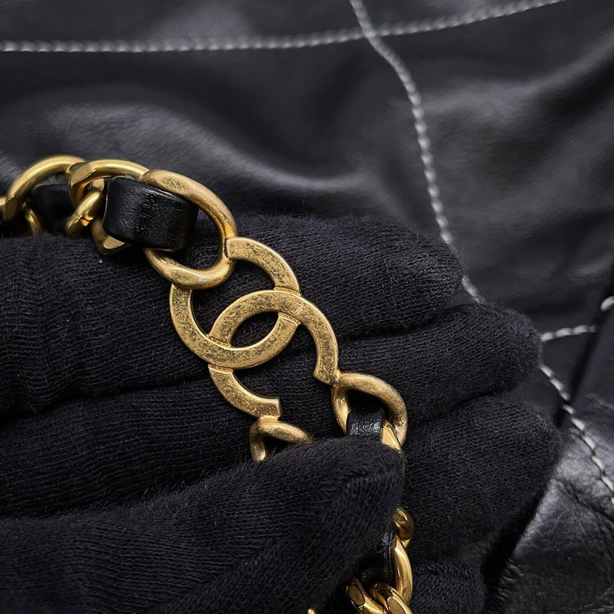 Chanel Black Leather Backpack (Pre-Owned)