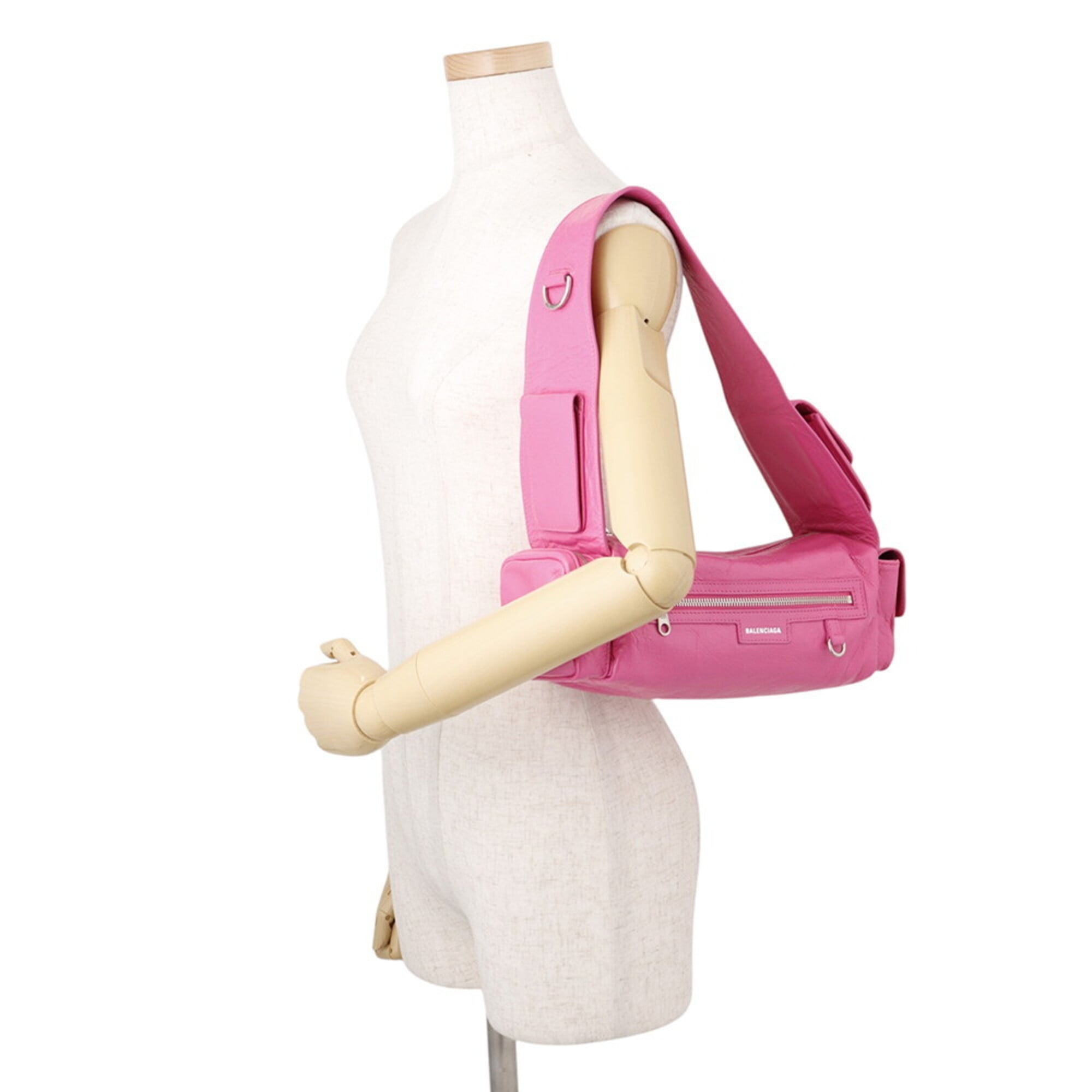 Balenciaga Pink Leather Handbag Shoulder Bag (Pre-Owned)