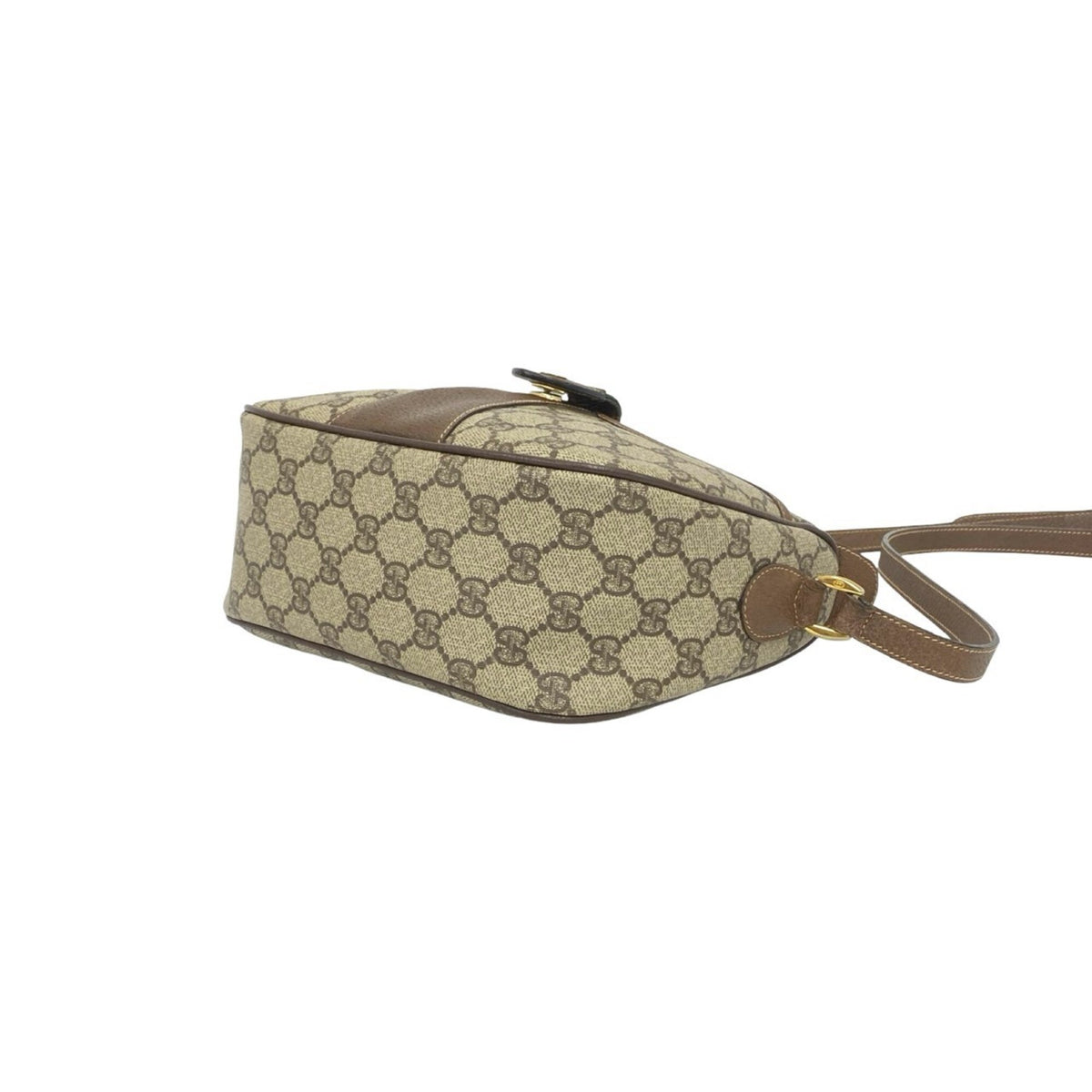 Gucci Brown Green Red Color Leather Pvc Pochette Shoulder Bag (Pre-Owned)