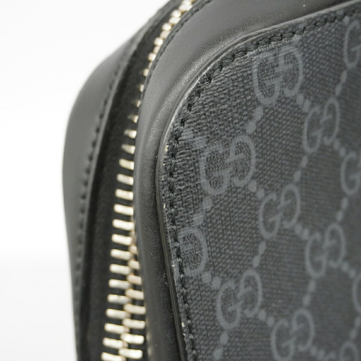 Gucci Black Gray Pvc Briefcase (Pre-Owned)