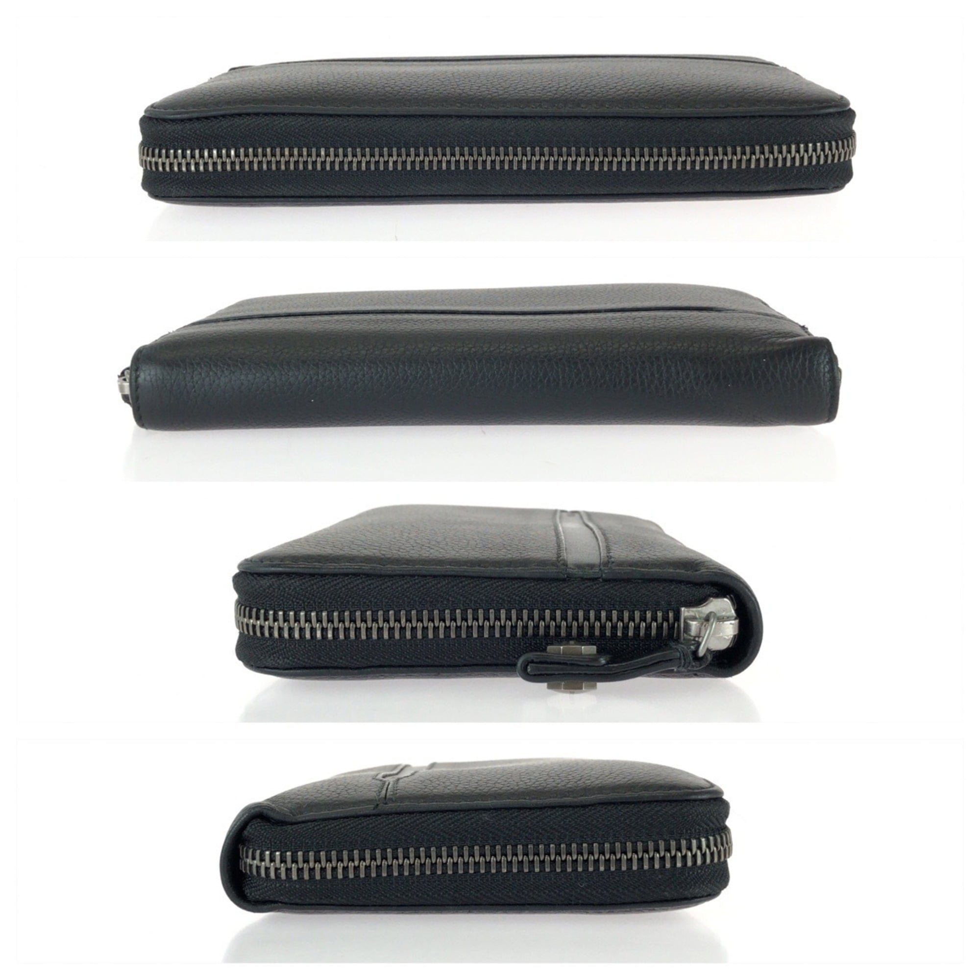 Bvlgari Black Leather Long Wallet (Bi-Fold) (Pre-Owned)