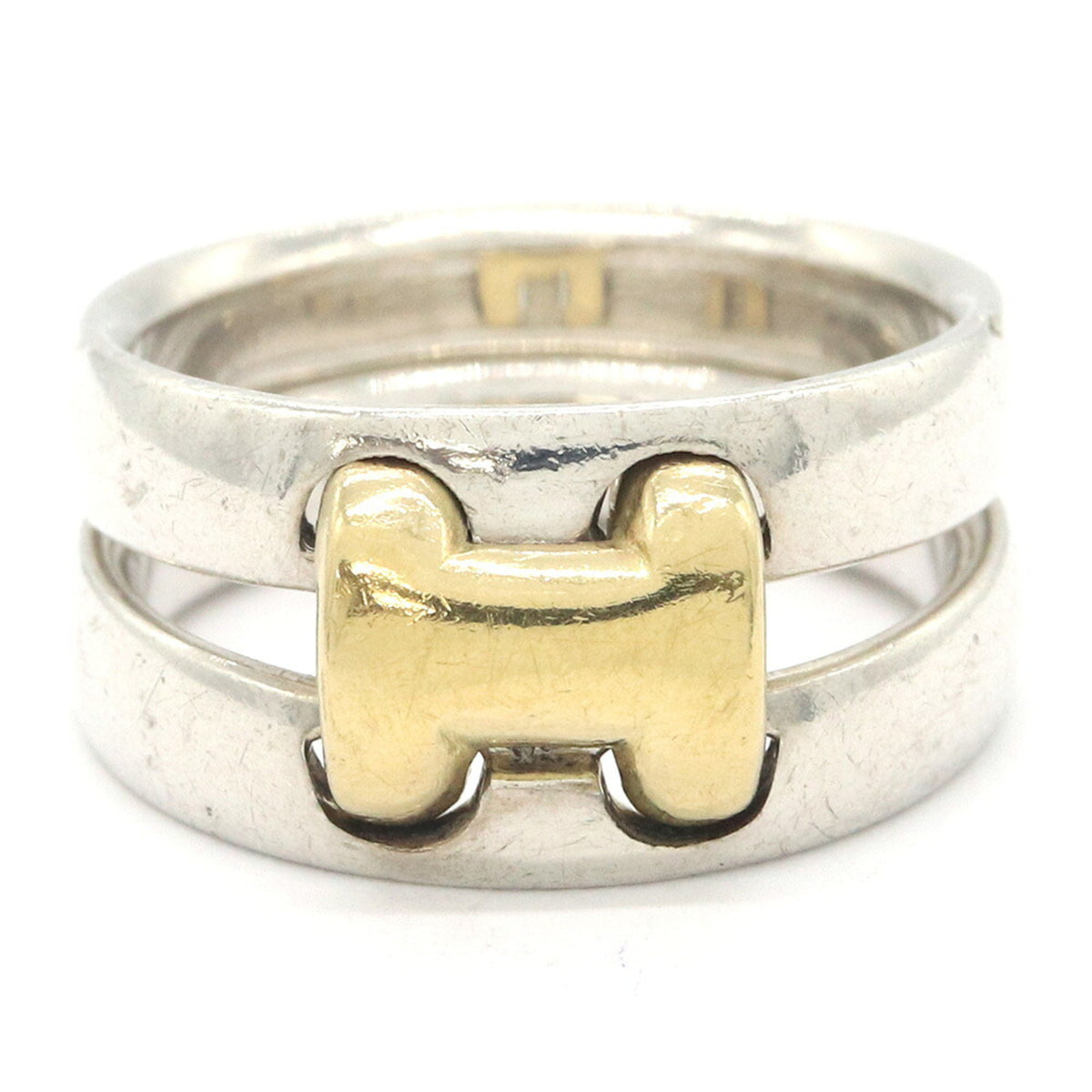Hermes Black Yellow Sterling Silver 925 Yellow Gold (Pre-Owned)