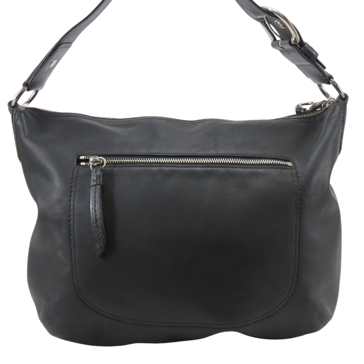 Coach Black Leather Shoulder Bag (Pre-Owned)