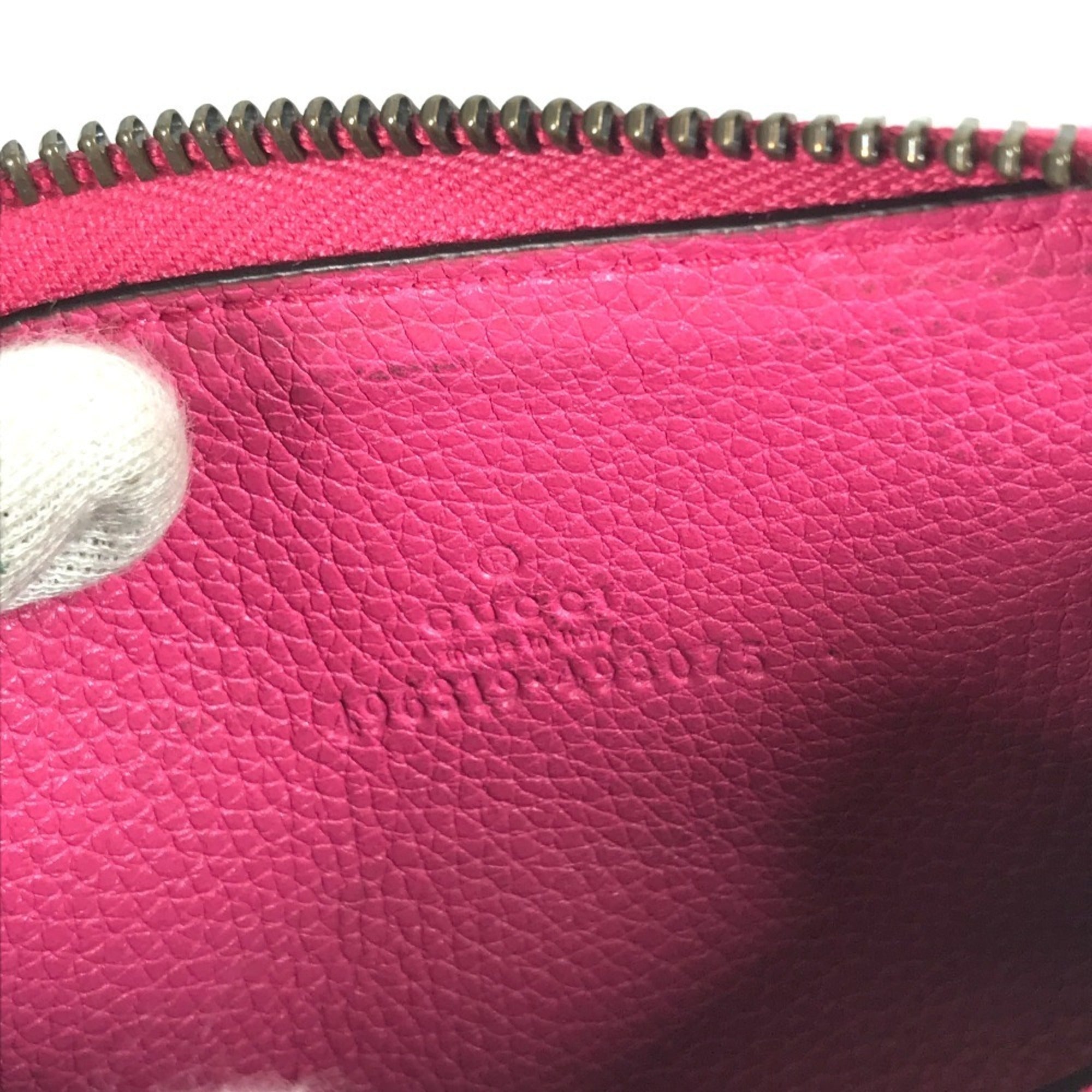 Gucci Pink Leather Coin Purse/Coin Case (Pre-Owned)