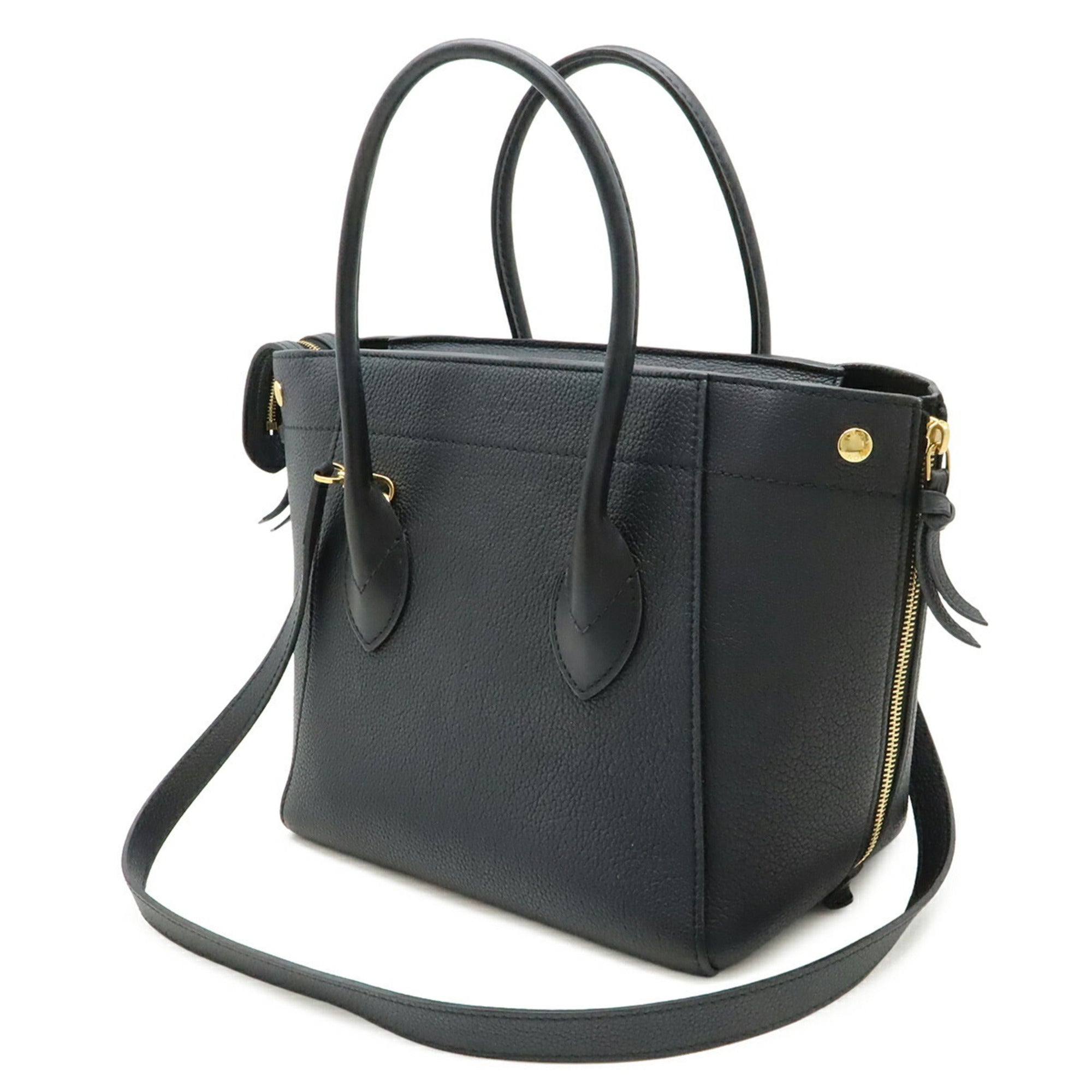 Louis Vuitton Black Noir Leather Handbag Shoulder Bag (Pre-Owned)