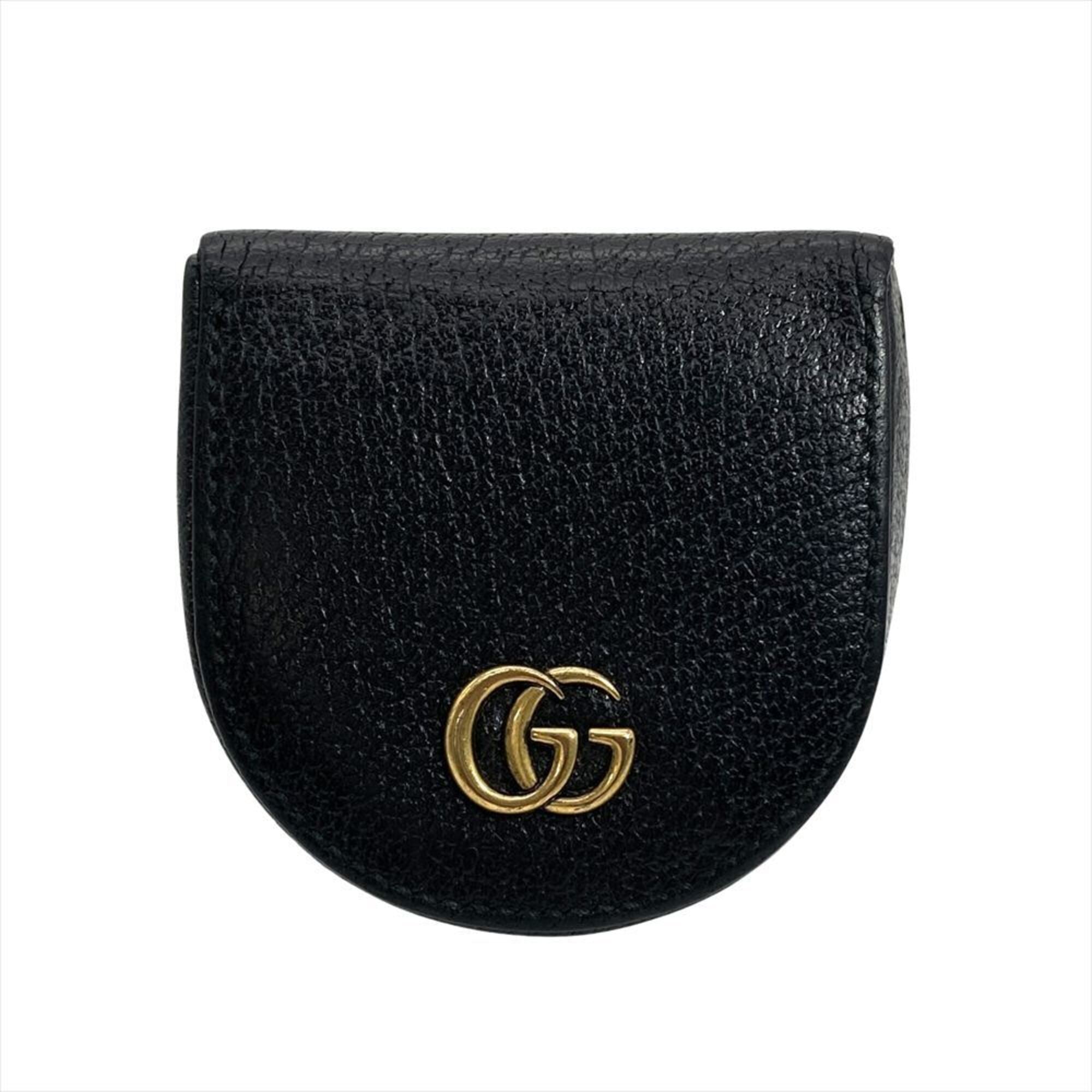 Gucci Black Leather Coin Purse/Coin Case (Pre-Owned)