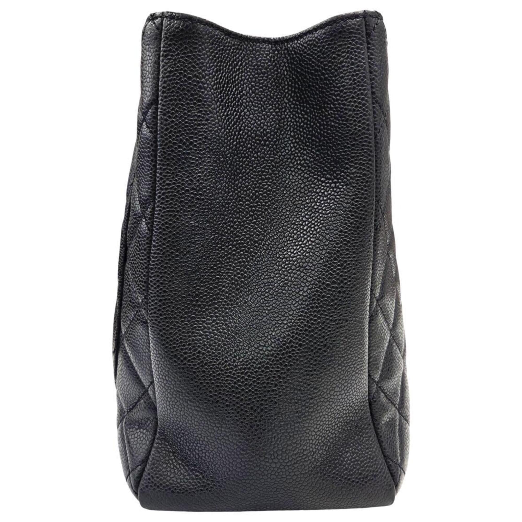 Chanel Black Grained Calfskin Tote Bag (Pre-Owned)