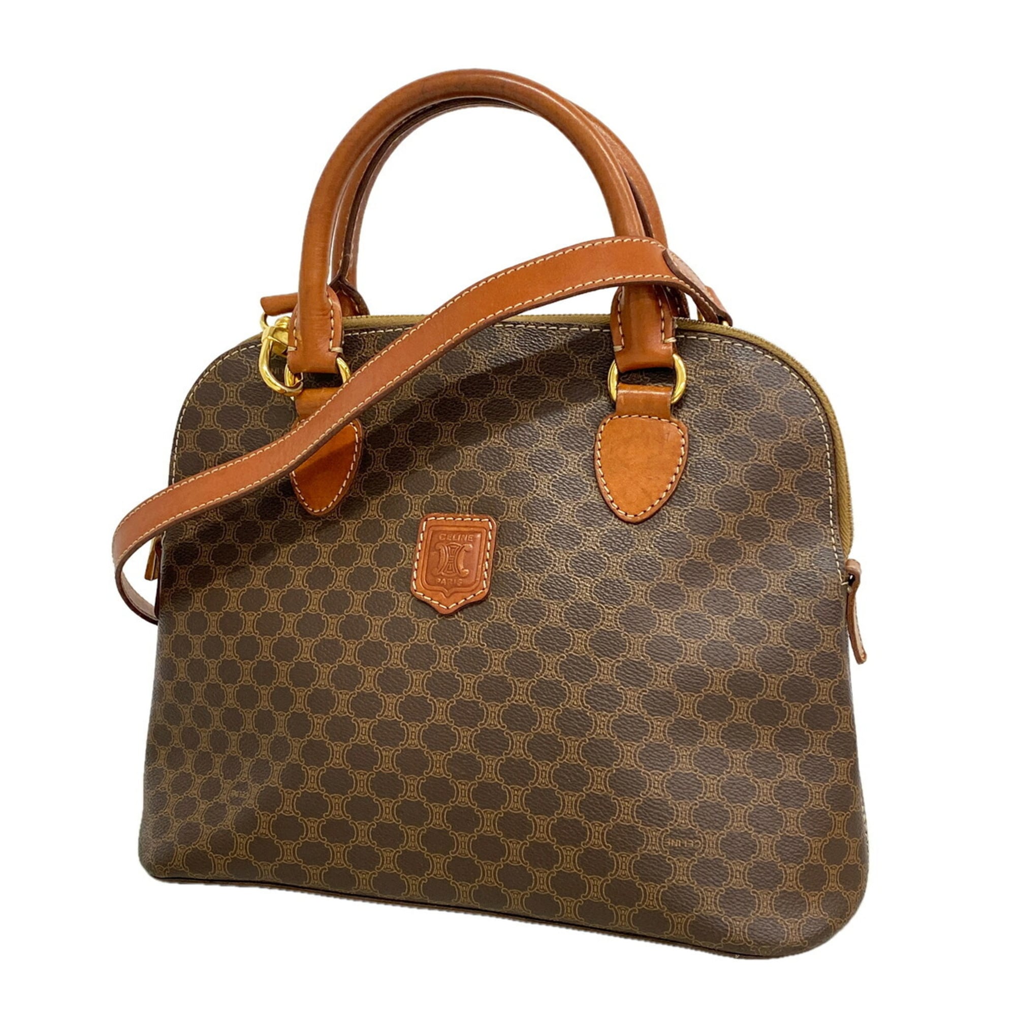 Celine Brown Pvc Handbag (Pre-Owned)