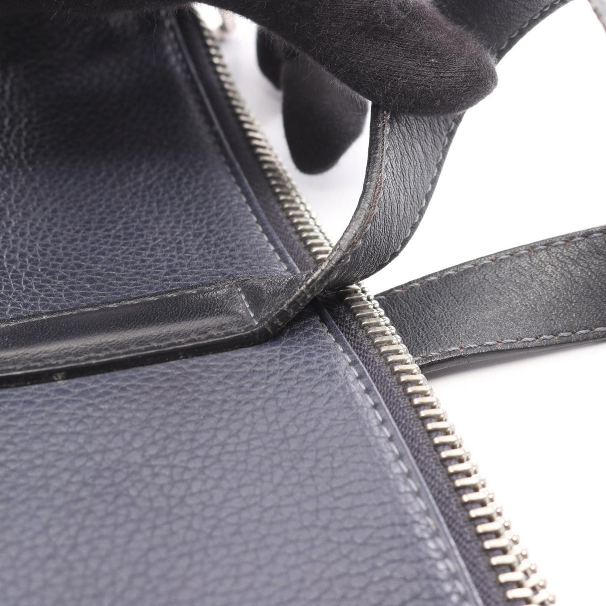 Loewe Black Navy Leather Briefcase Handbag (Pre-Owned)