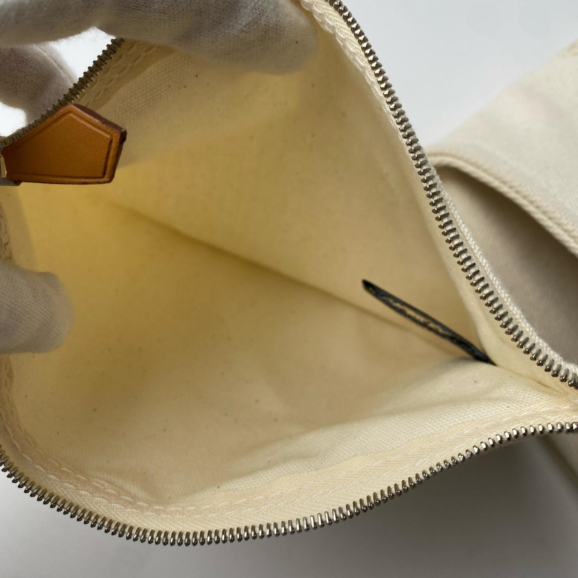 Hermes Ivory Canvas Pouch Tote Bag (Pre-Owned)