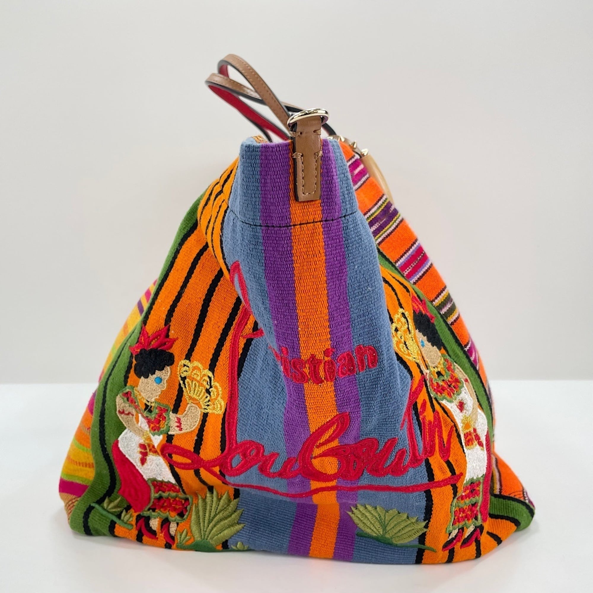 Christian Louboutin Multi-Color Canvas Tote Bag (Pre-Owned)