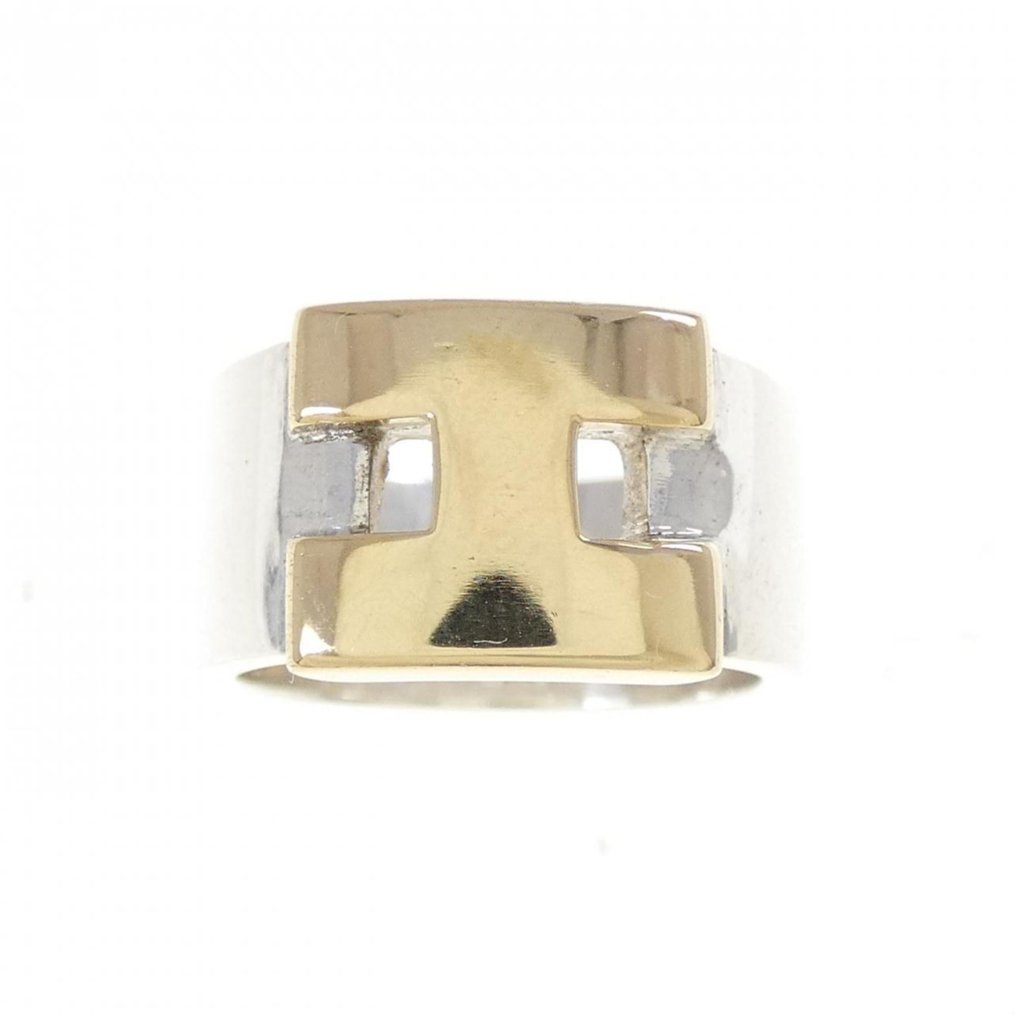 Hermes Silver Band Ring (Pre-Owned)