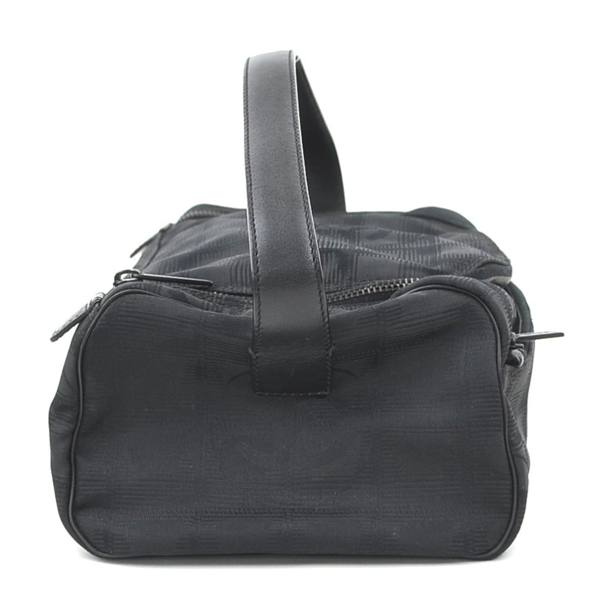 Chanel Black Nylon Jacquard Handbag Vanity Bag (Pre-Owned)