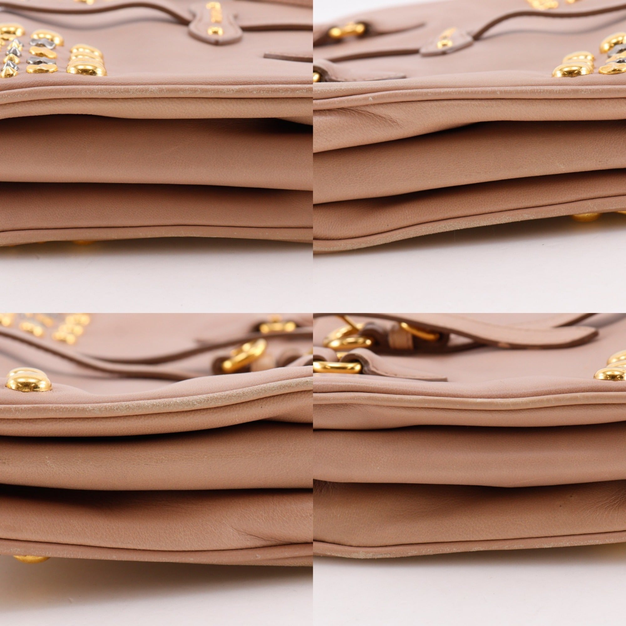 Miu Miu Pink Beige Leather Handbag (Pre-Owned)