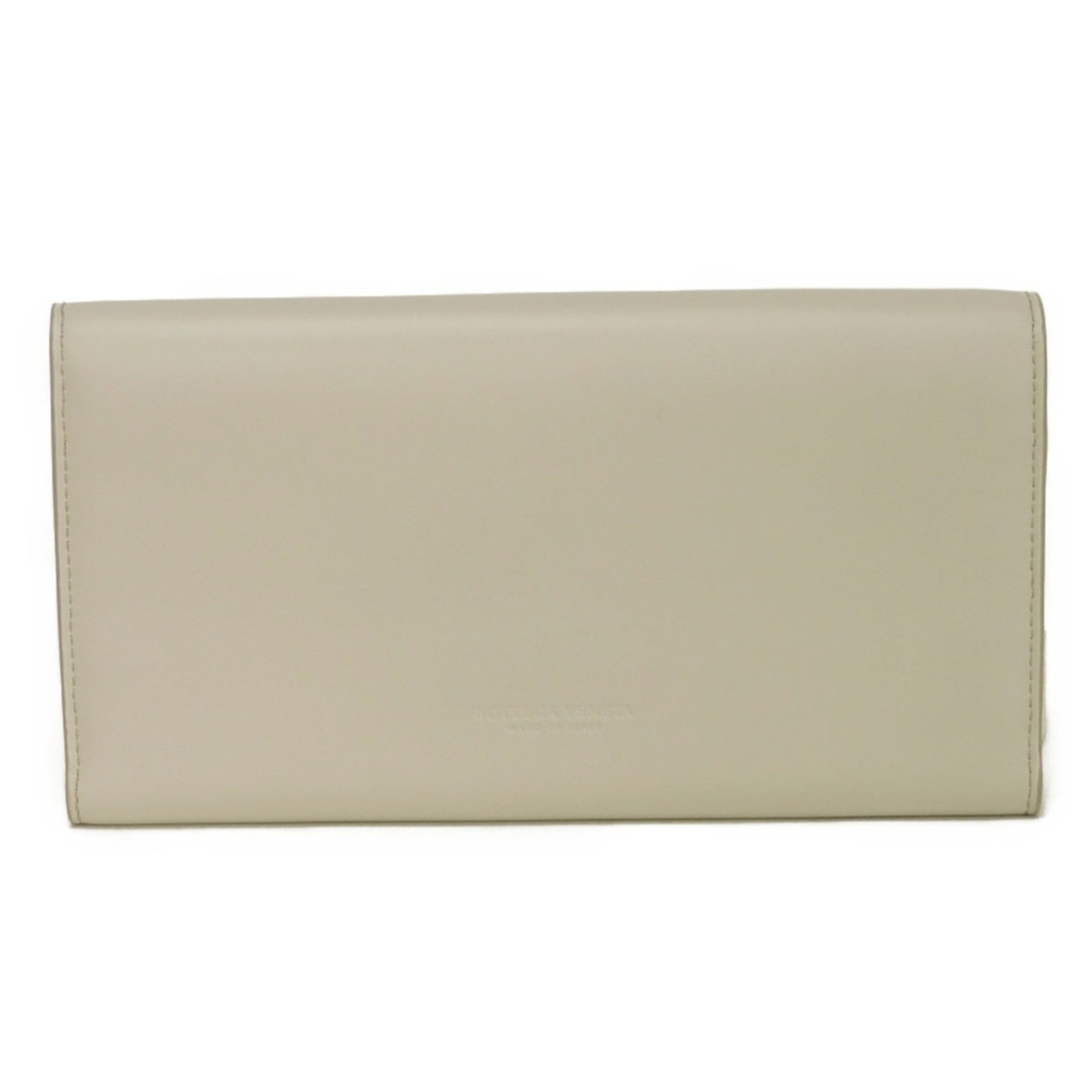 Bottega Veneta Ivory White Leather Wallet (Tri-Fold) (Pre-Owned)