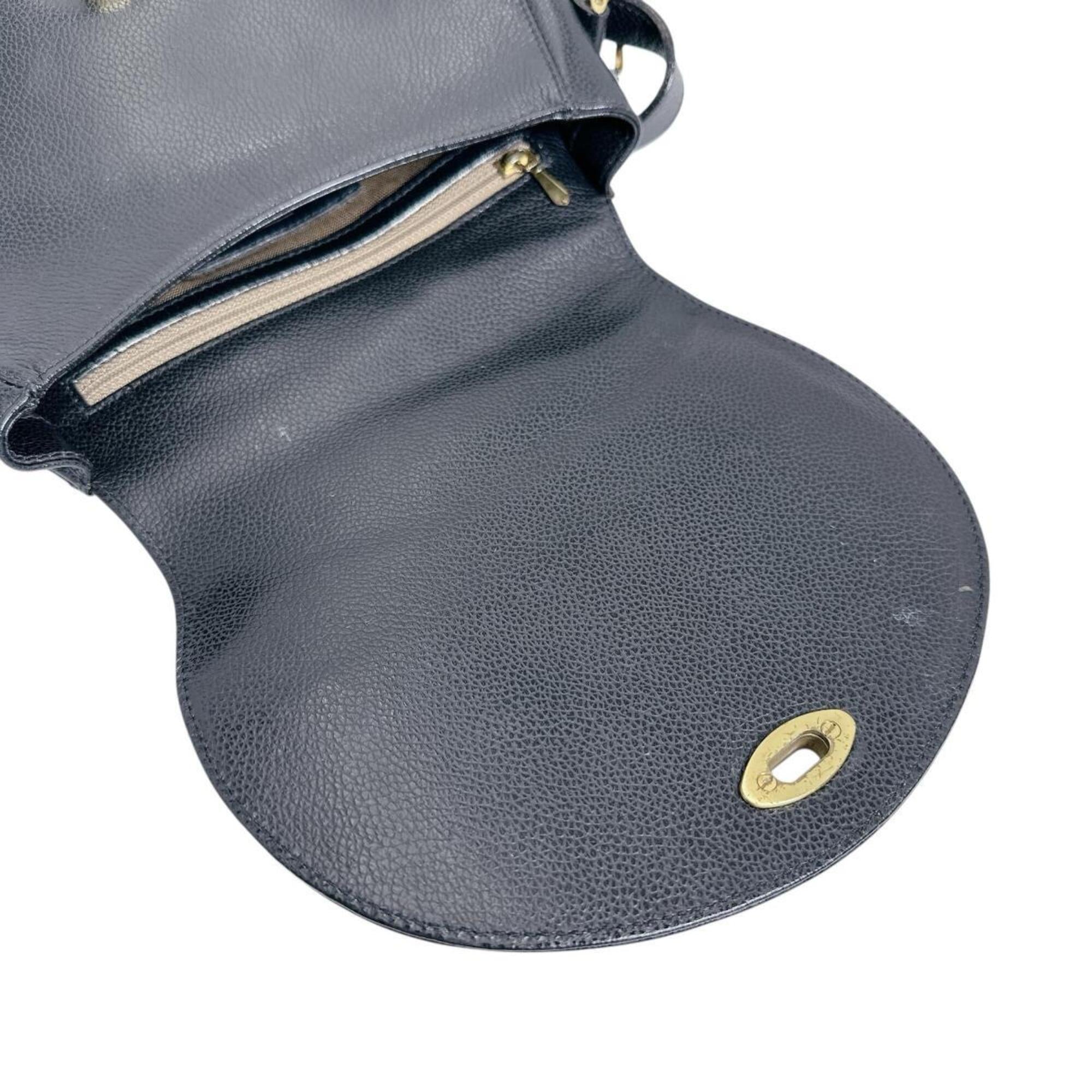 Coach Black Leather Handbag Shoulder Bag (Pre-Owned)