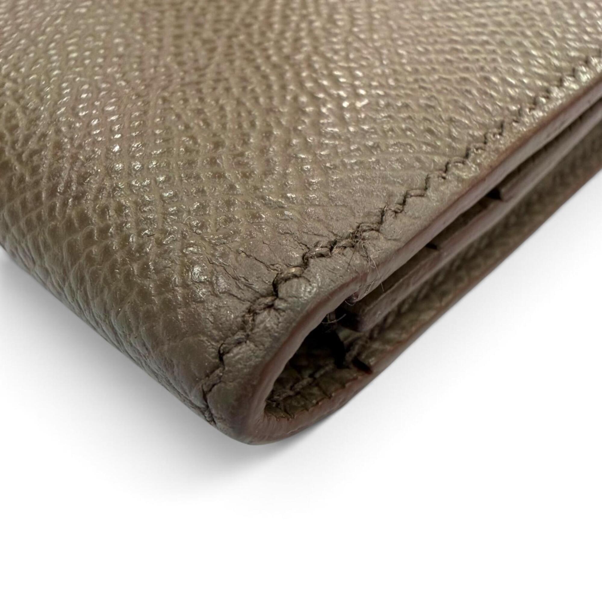 Hermes Taupe Epsom Leather Long Wallet (Bi-Fold) (Pre-Owned)