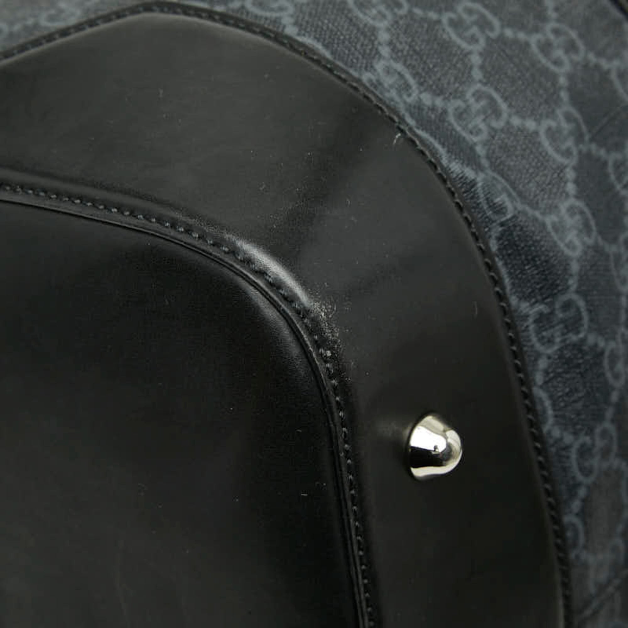Gucci Black Pvc Leather Boston Bag Shoulder Bag (Pre-Owned)