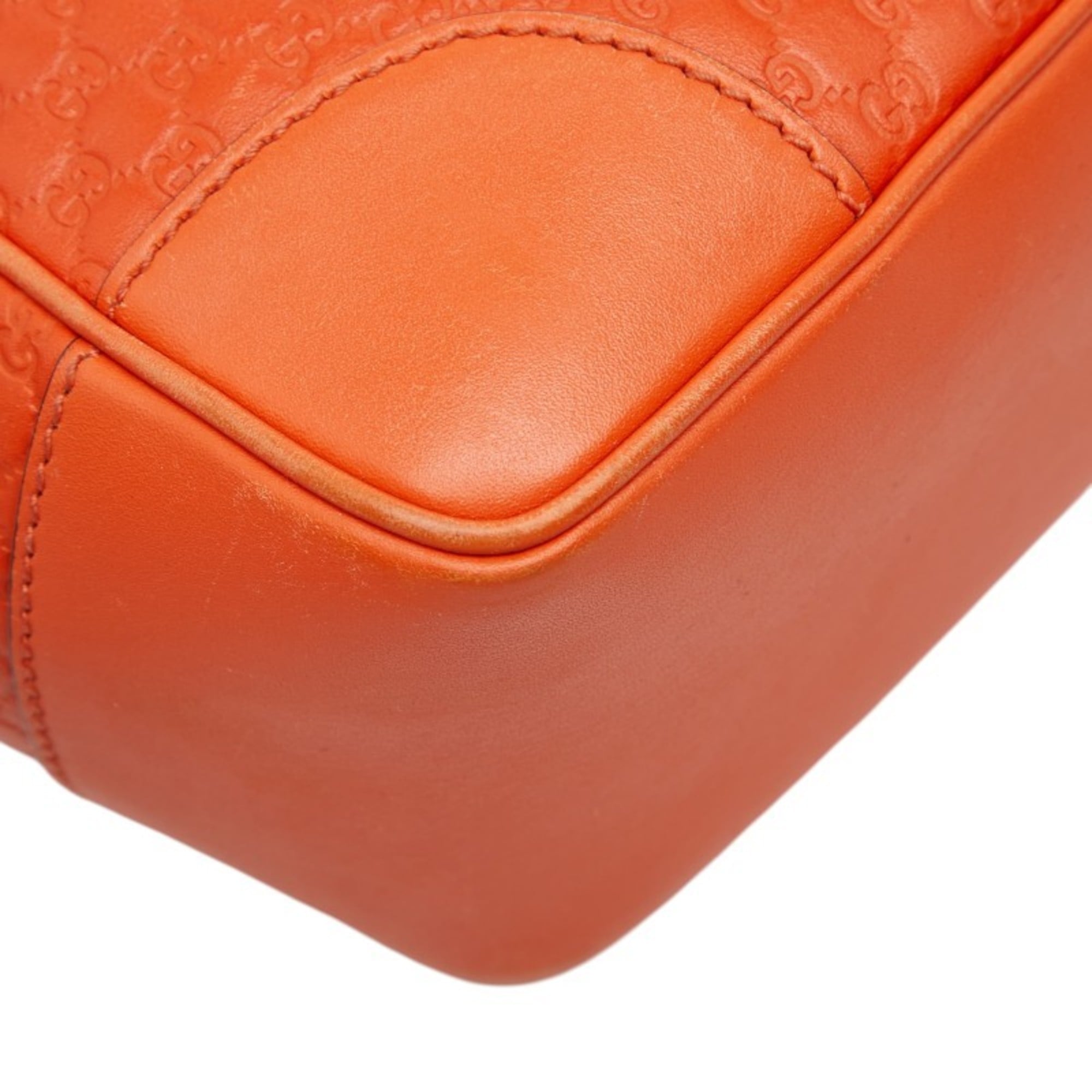 Gucci Microguccissima Orange Leather Handbag Shoulder Bag (Pre-Owned)