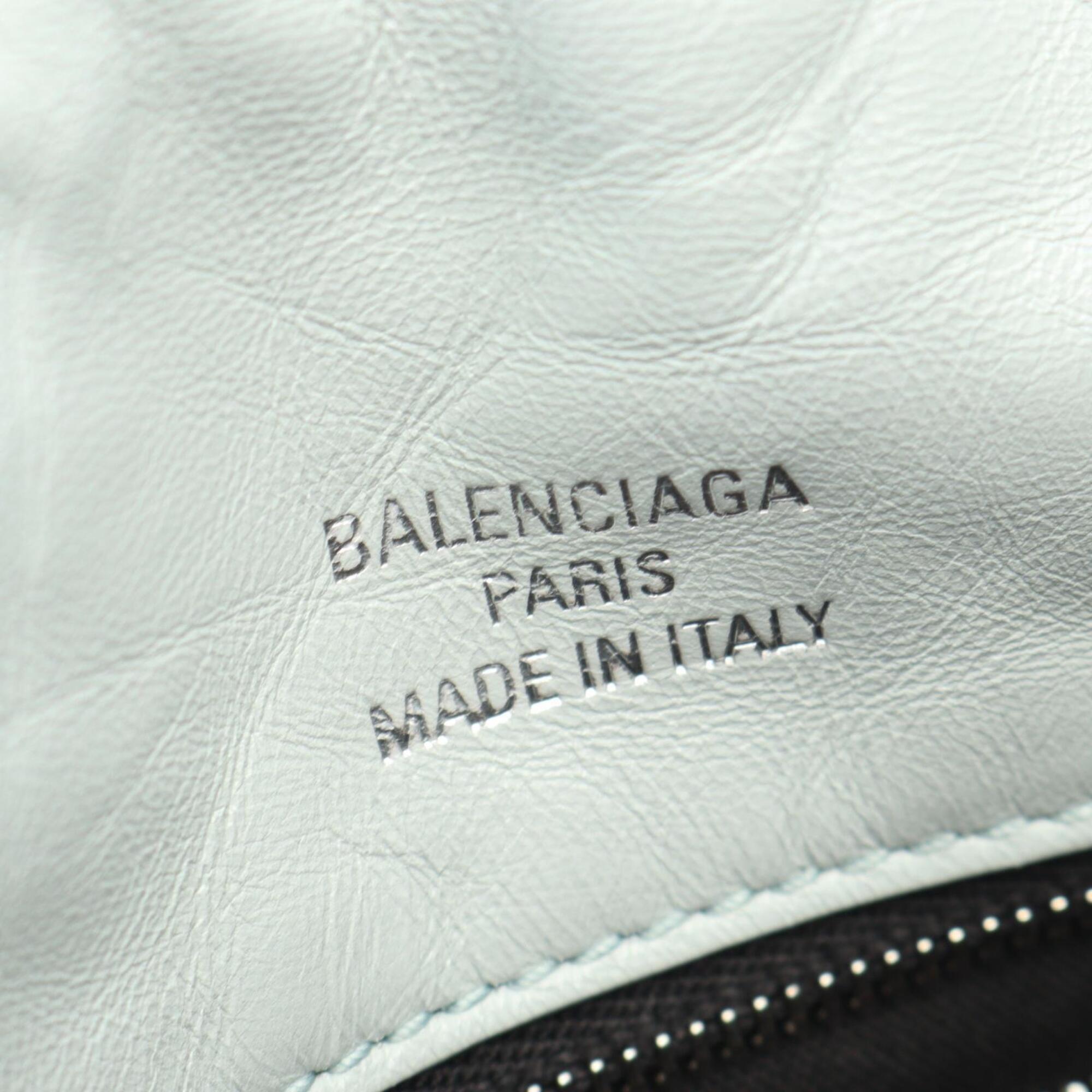 Balenciaga Green Leather Handbag Shoulder Bag (Pre-Owned)